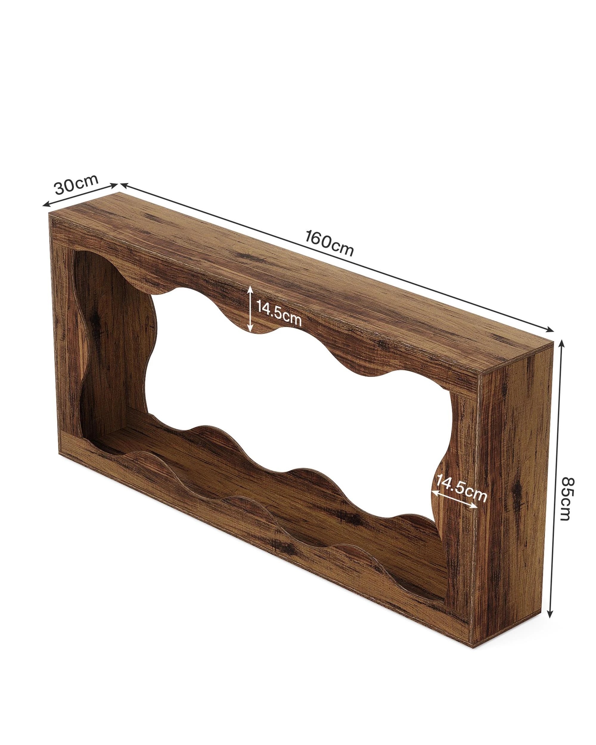 5 OAKORY 160cm Console Table, Narrow Hallway Table for Entry, Living Room Rustic Brown, 5 of 6