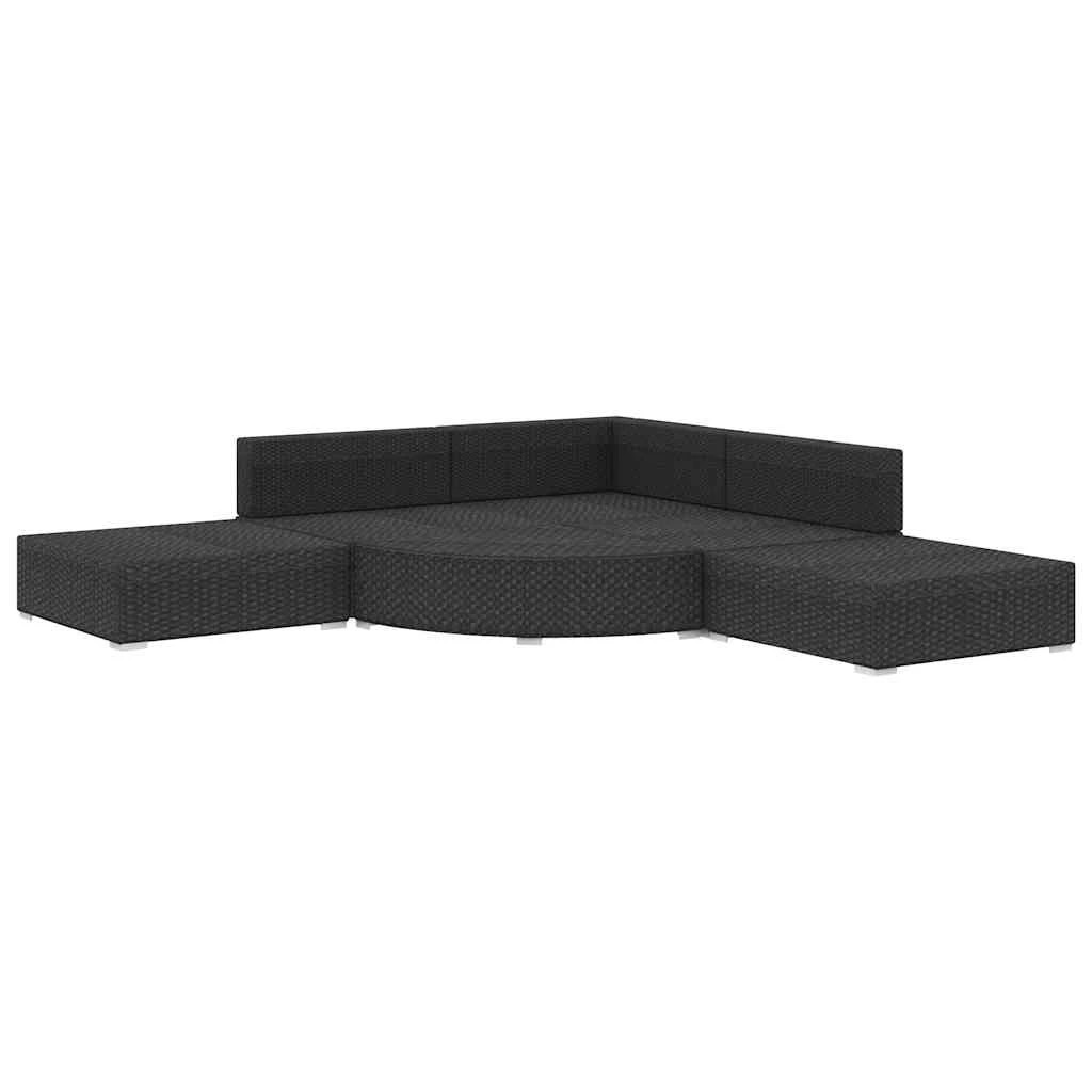 2 vidaXL Garden lounge set Modular - Black, 2 of 8