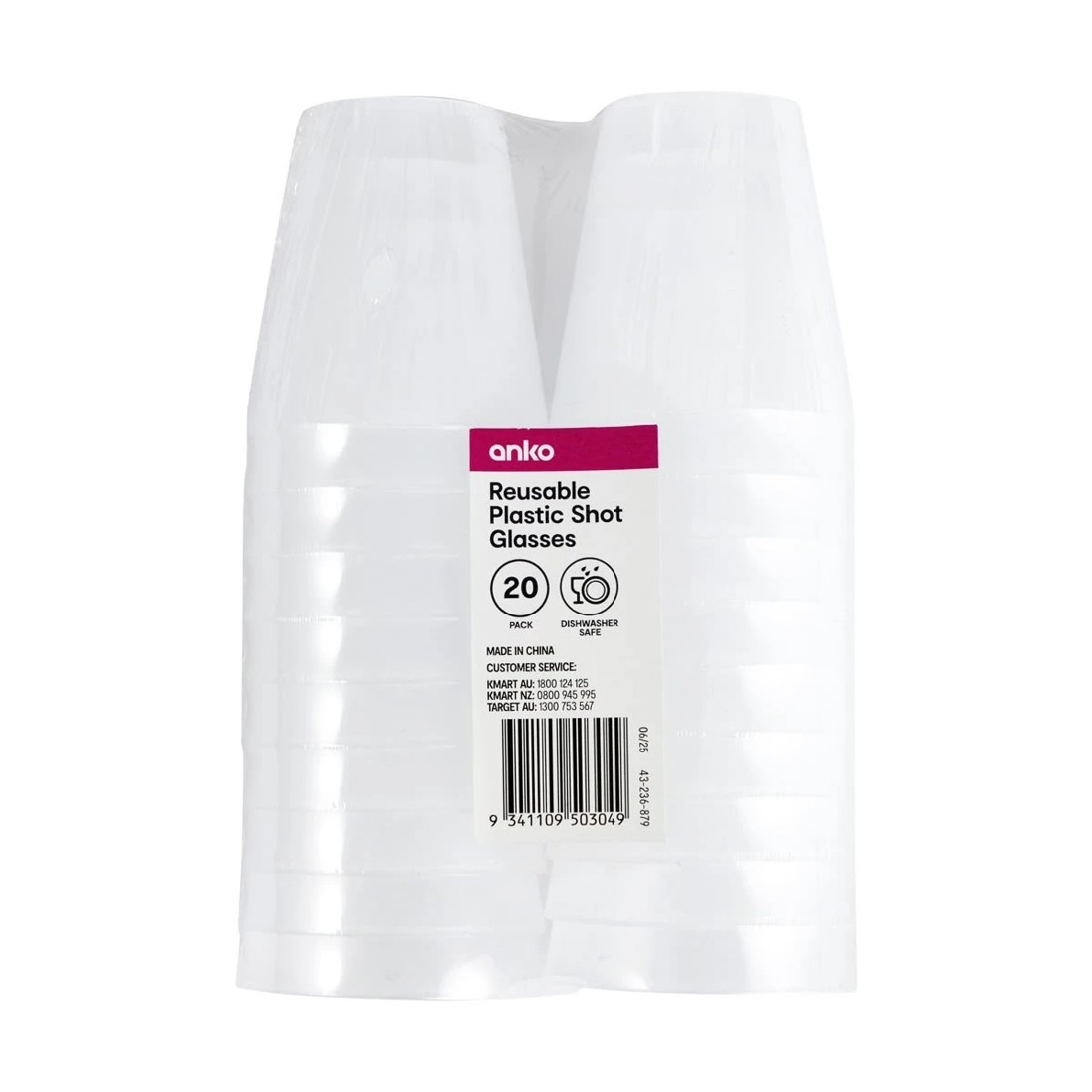 4 20 Pack Reusable Plastic Shot Glasses, 4 of 4