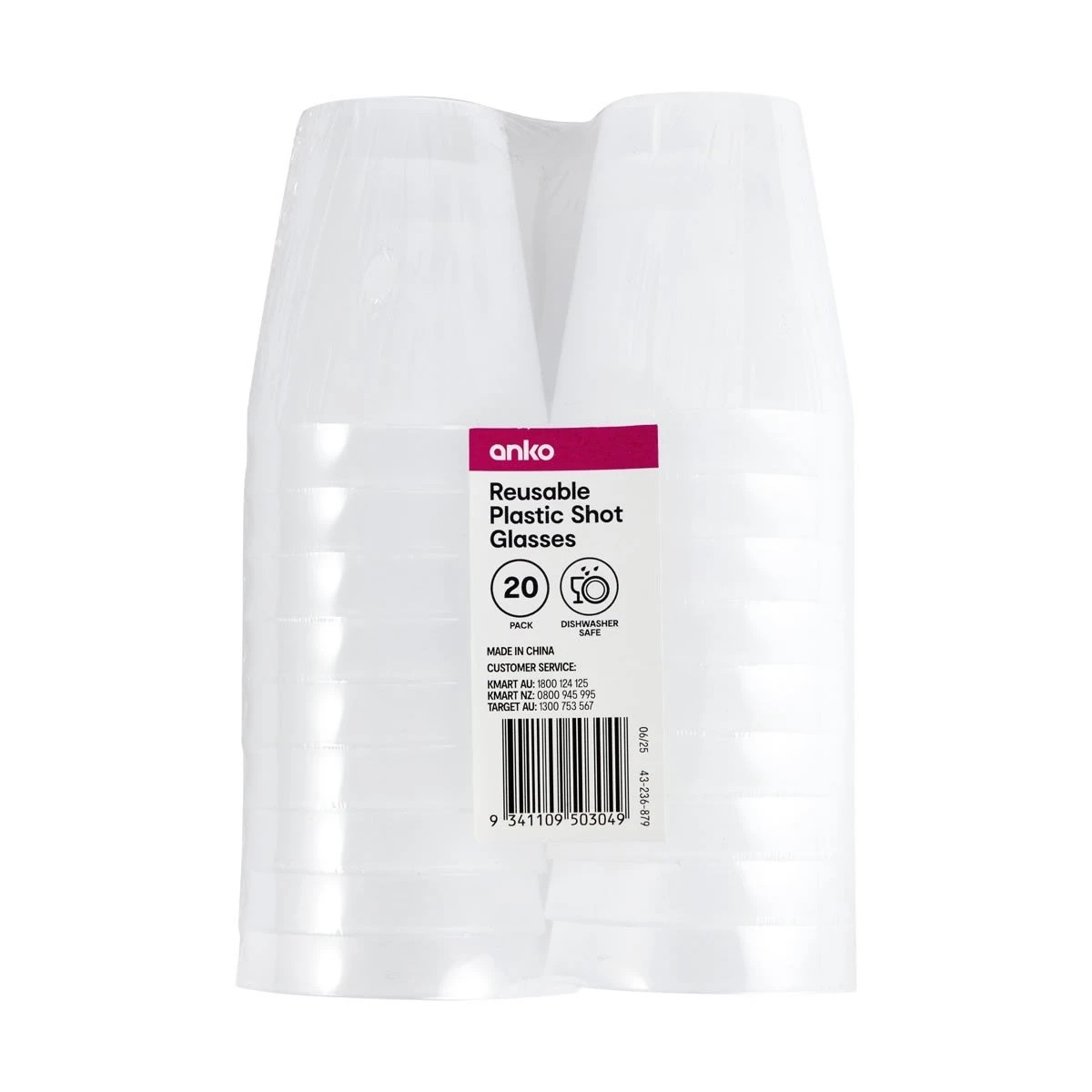 4 20 Pack Reusable Plastic Shot Glasses, 4 of 4