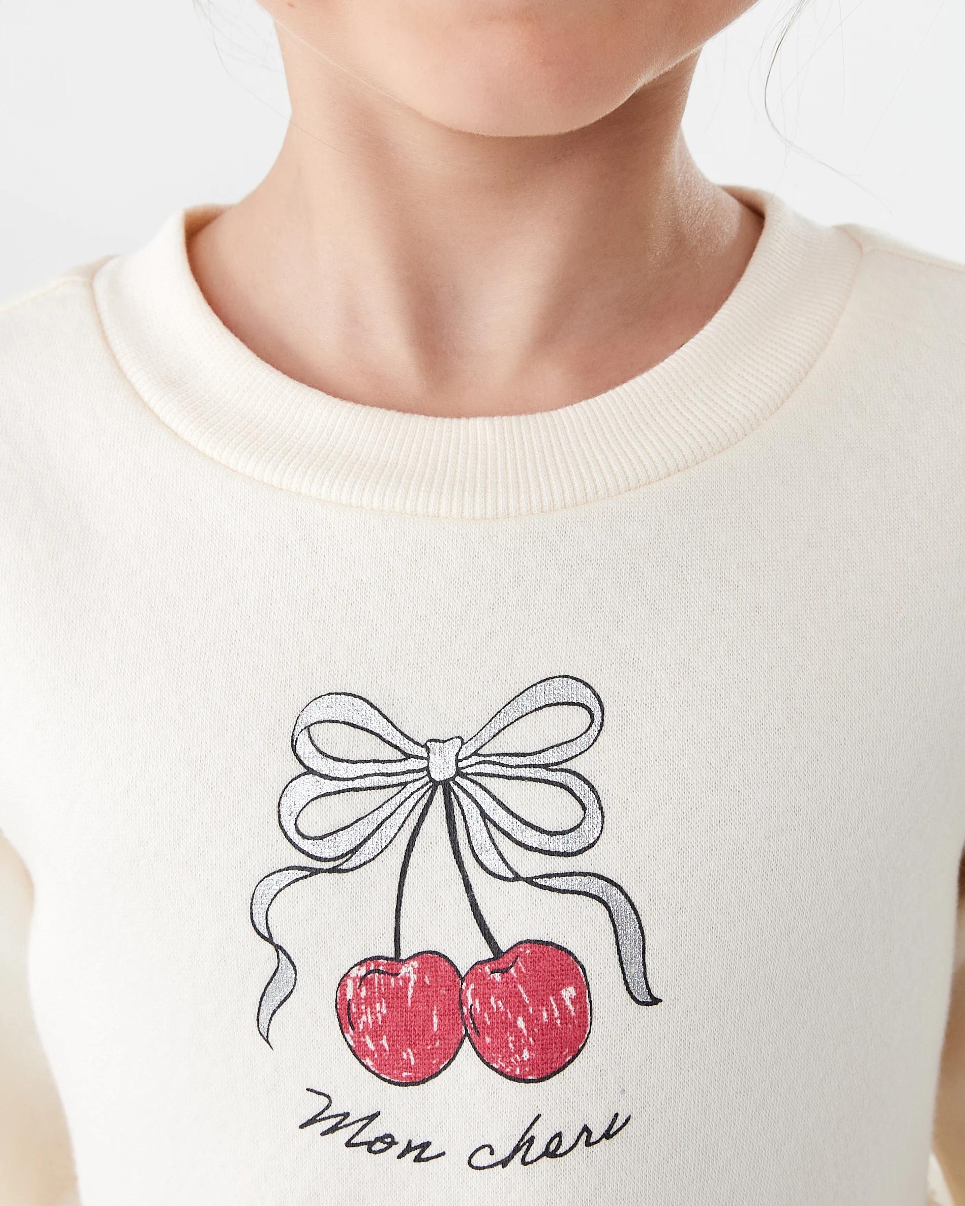 4 Long Sleeve Fleece Tutu Dress Bge Cherry, 4 of 8