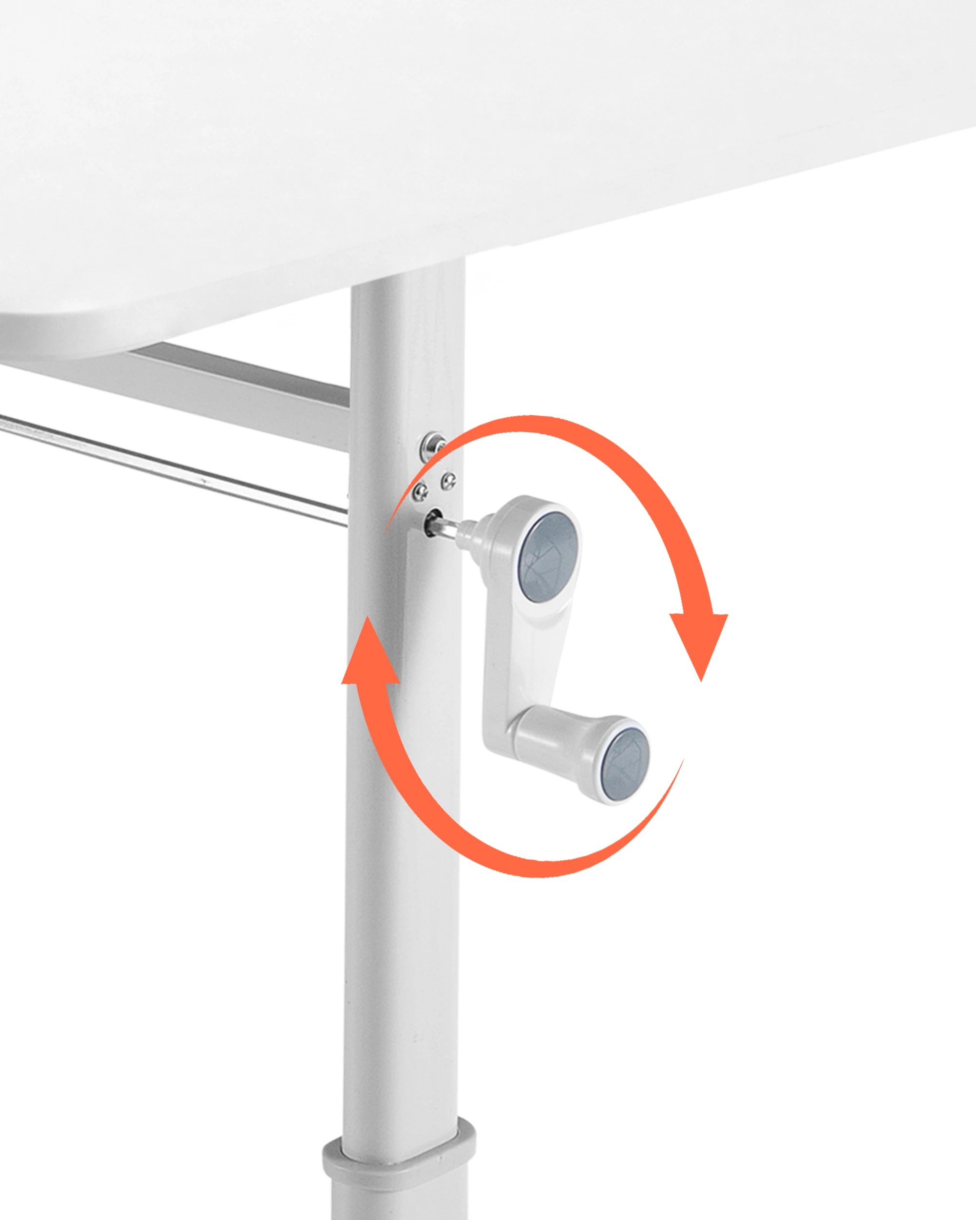 6 PlayPals Kids Desk Hand Crank Adjustable Standing Table 100x60cm - White, 6 of 9