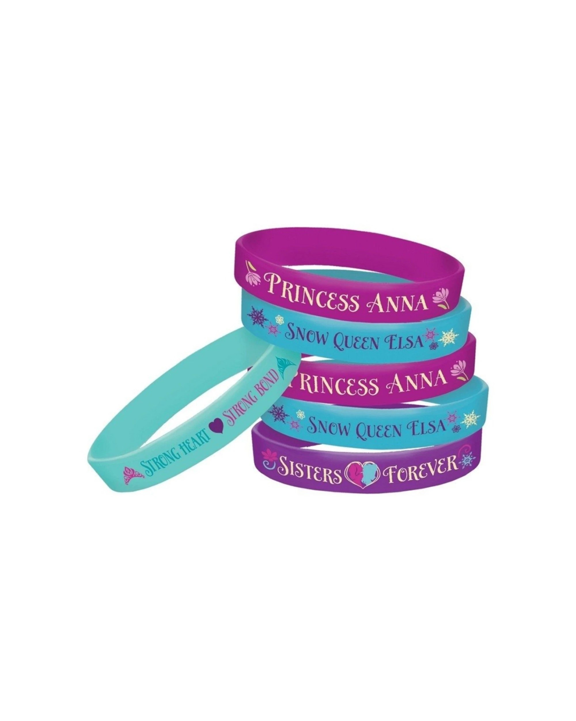 1 Anagram 4pc Attire Accessory Frozen Rubber Bracelets - Purple, 1 of 1