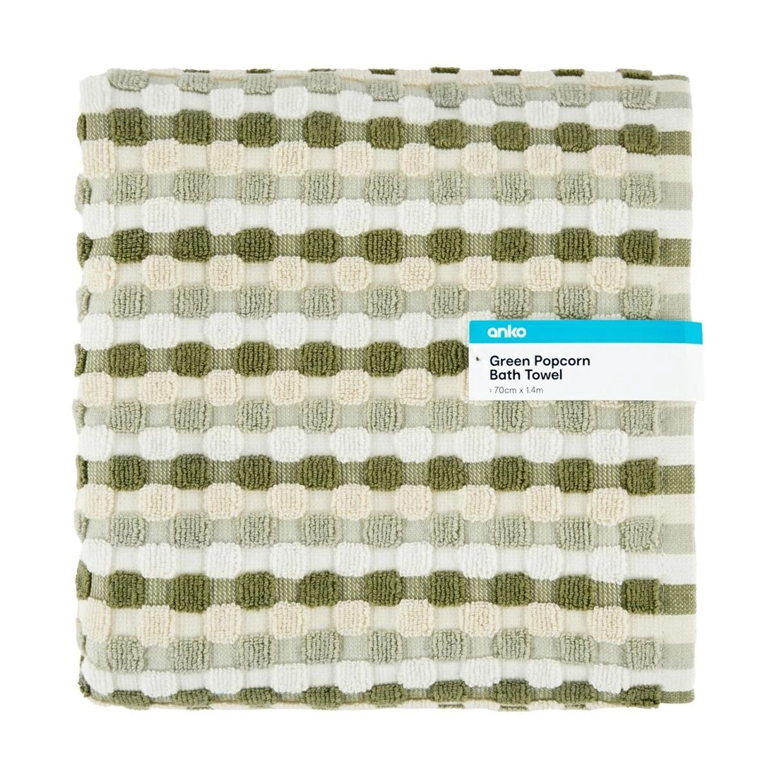 5 Green Popcorn Cotton Bath Towel, 5 of 6