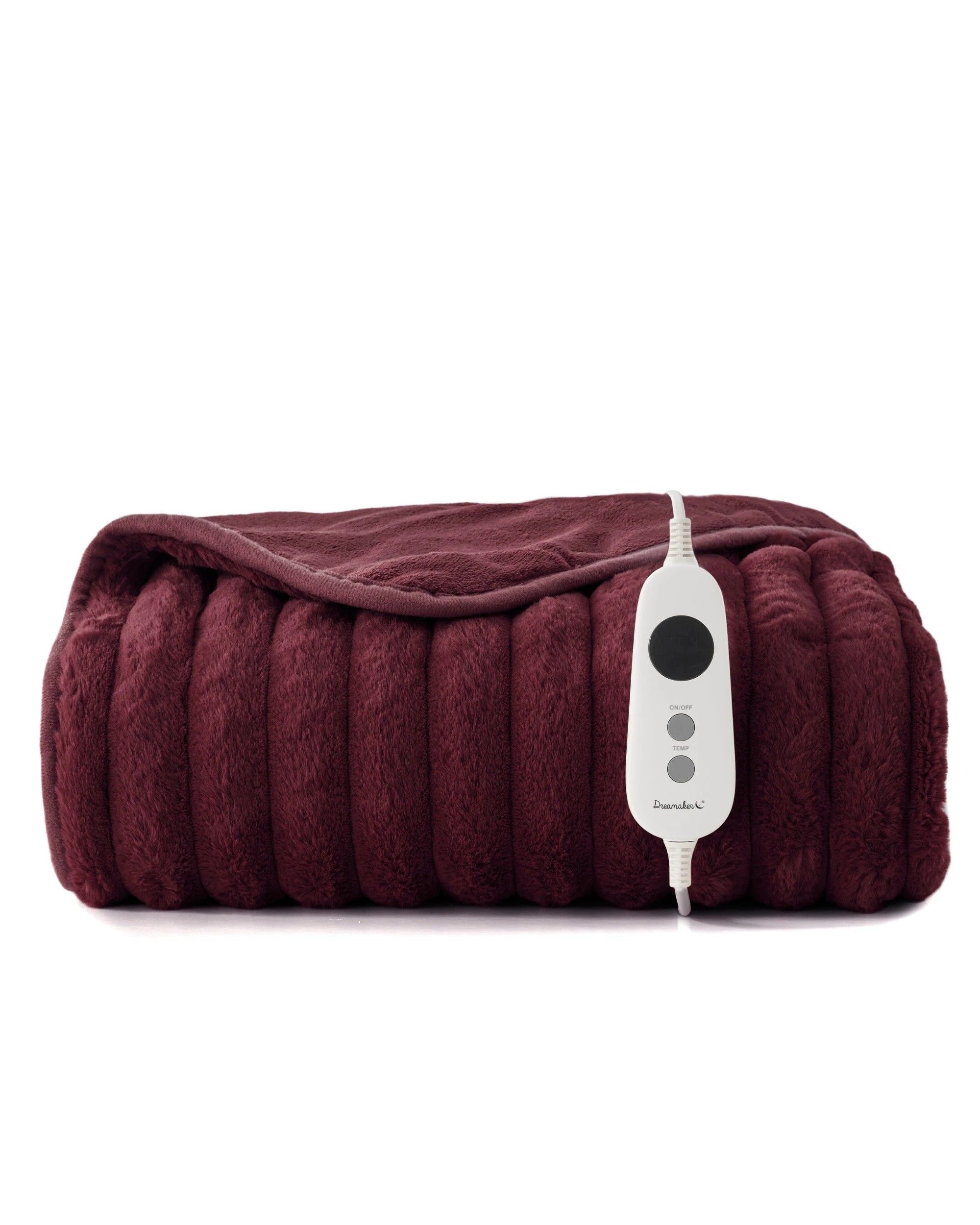 2 Dreamaker Cirra Chunky Embossed Fleece Heated Throw 130x160cm - Cherry, 2 of 10
