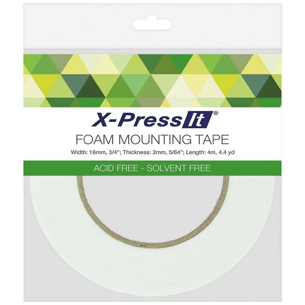 1 X-Press It 2mm Foam Mounting Tape 18mm x 4m, 1 of 2