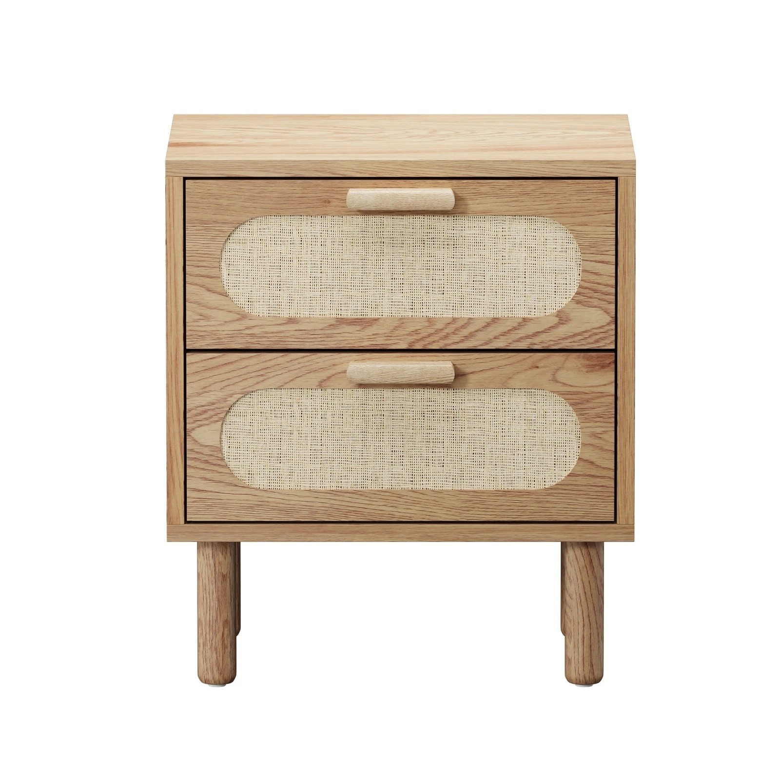 7 Oikiture Bedside Table Drawers Side End Tables Storage Nightstand
 - Natural, 7 of 10