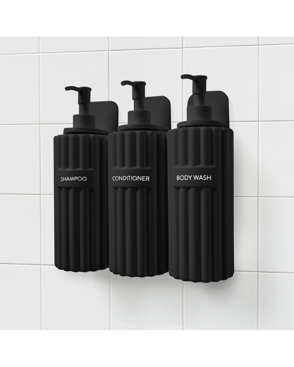 Set of 3 Refillable Bottles - Black