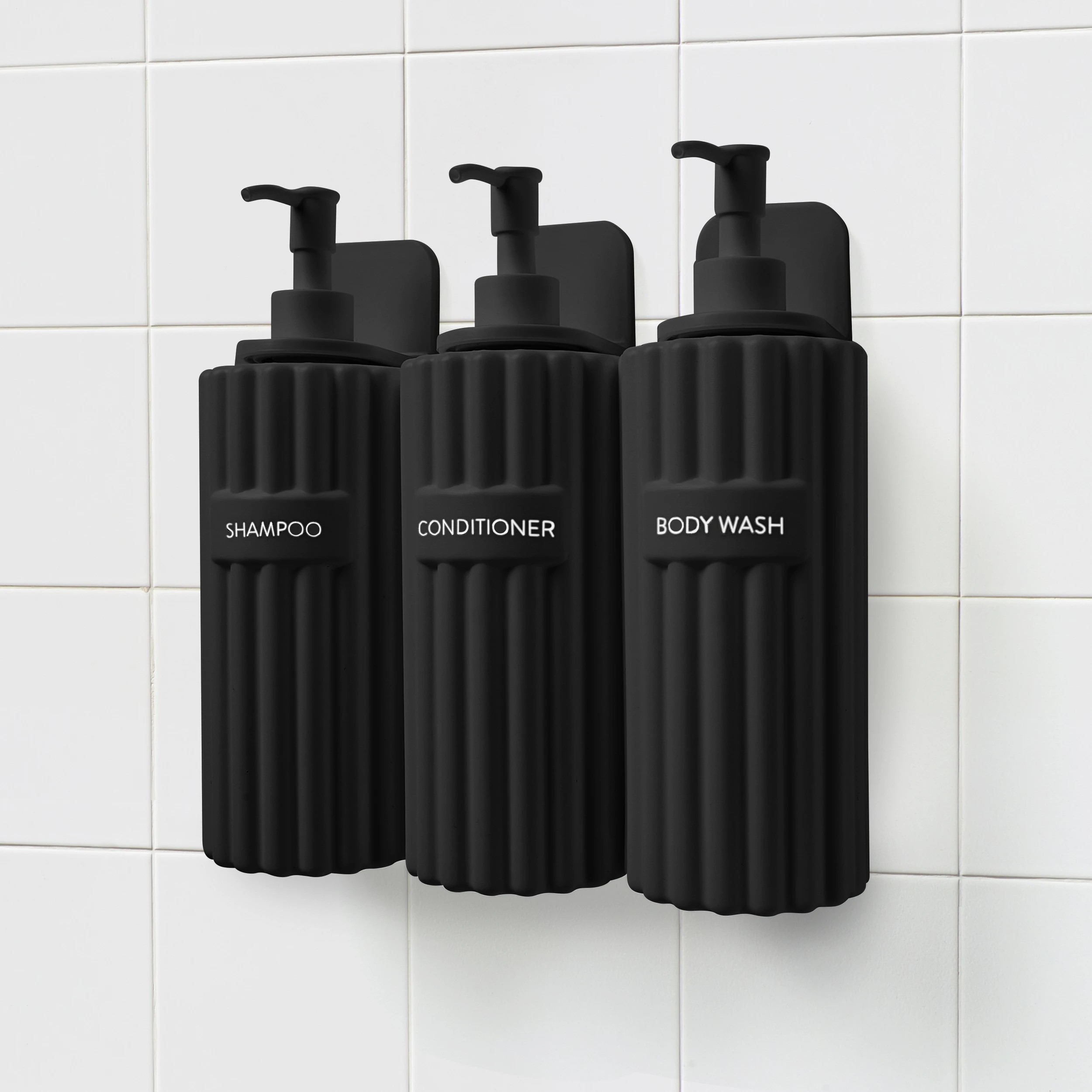 1 Set of 3 Refillable Bottles - Black, 1 of 8