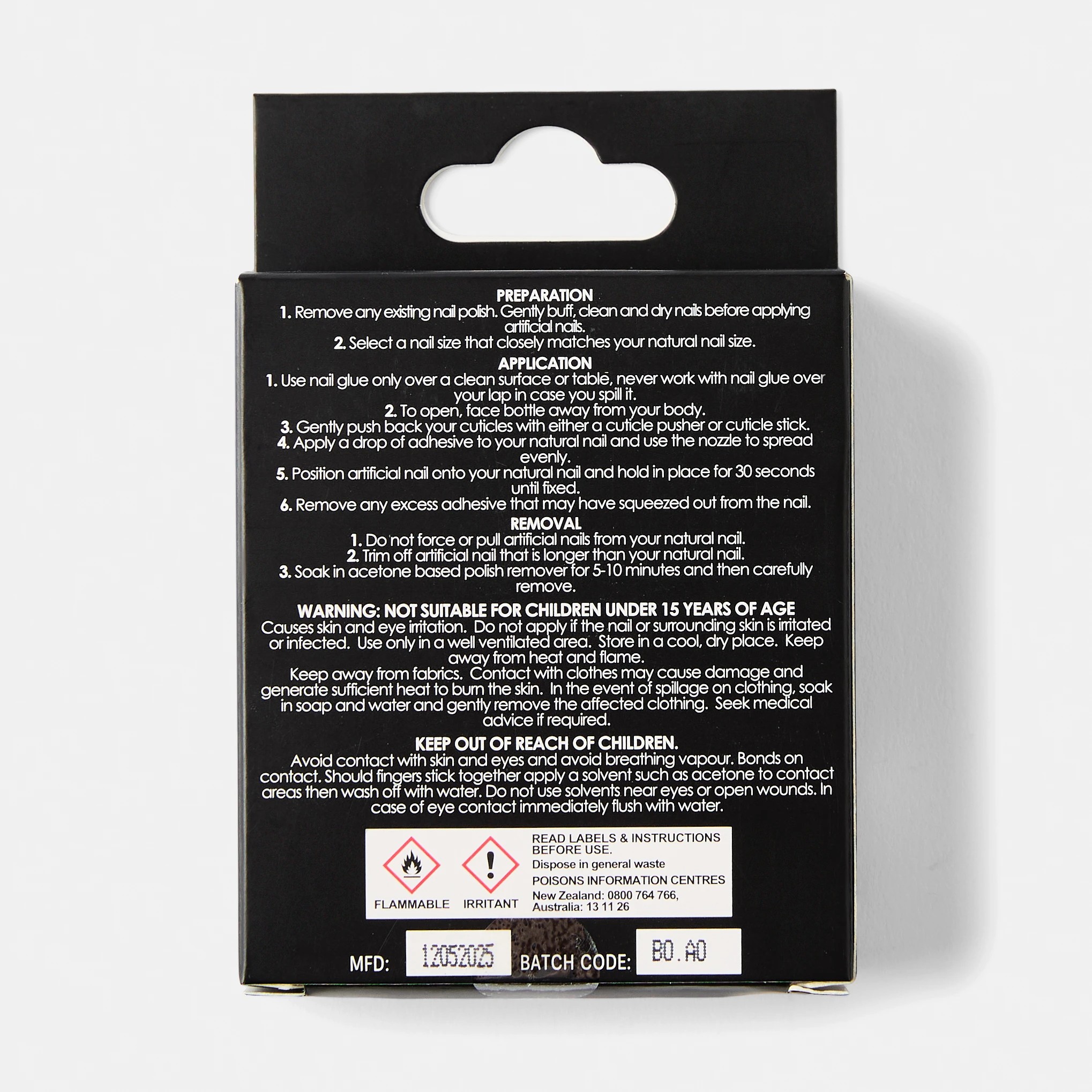 2 OXX Cosmetics 24 Pack Artificial Nails with Adhesive - Almond Shape, Red, 2 of 5