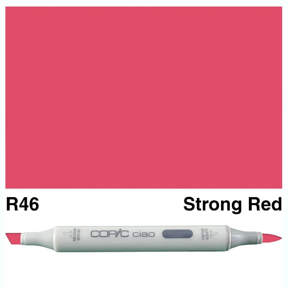3 Copic Ciao Dual Nib Marker R46 Strong Red, 3 of 3