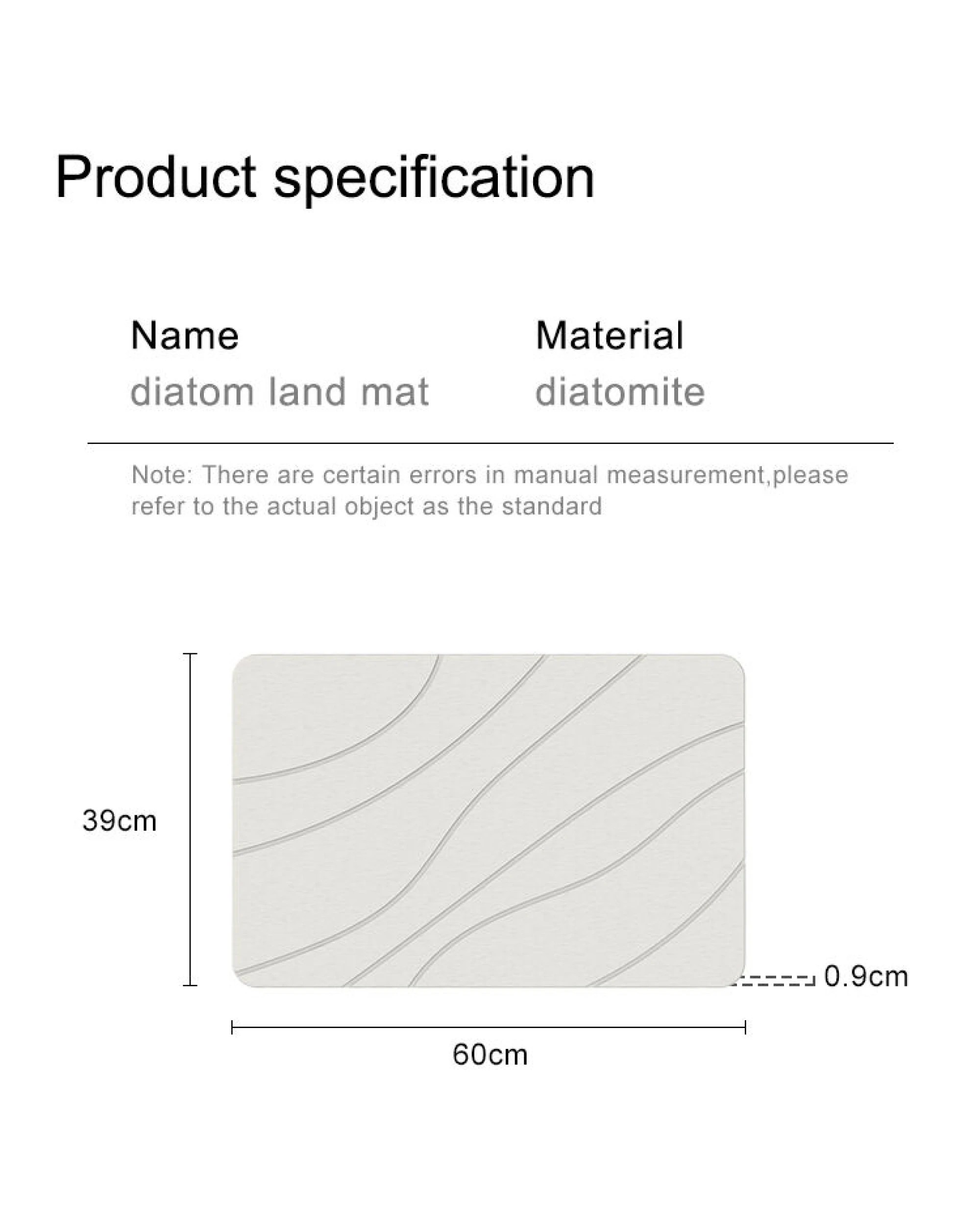 8 BR Home Diatomite Bath Mat with Anti-Slip Design for Quick Drying, 8 of 8