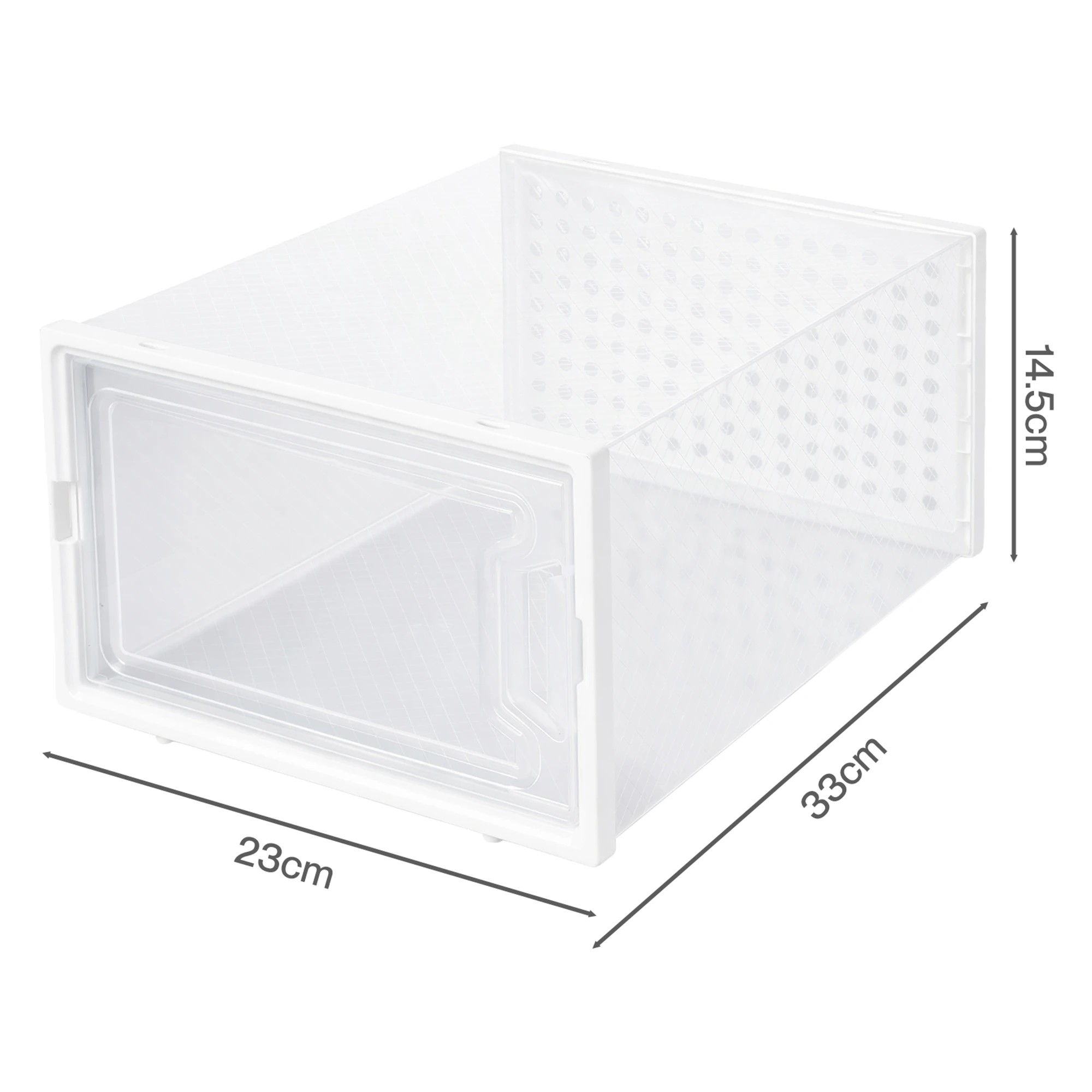 3 Stacked 12-Pack Clear Plastic Shoe Organizer Boxes, 3 of 8