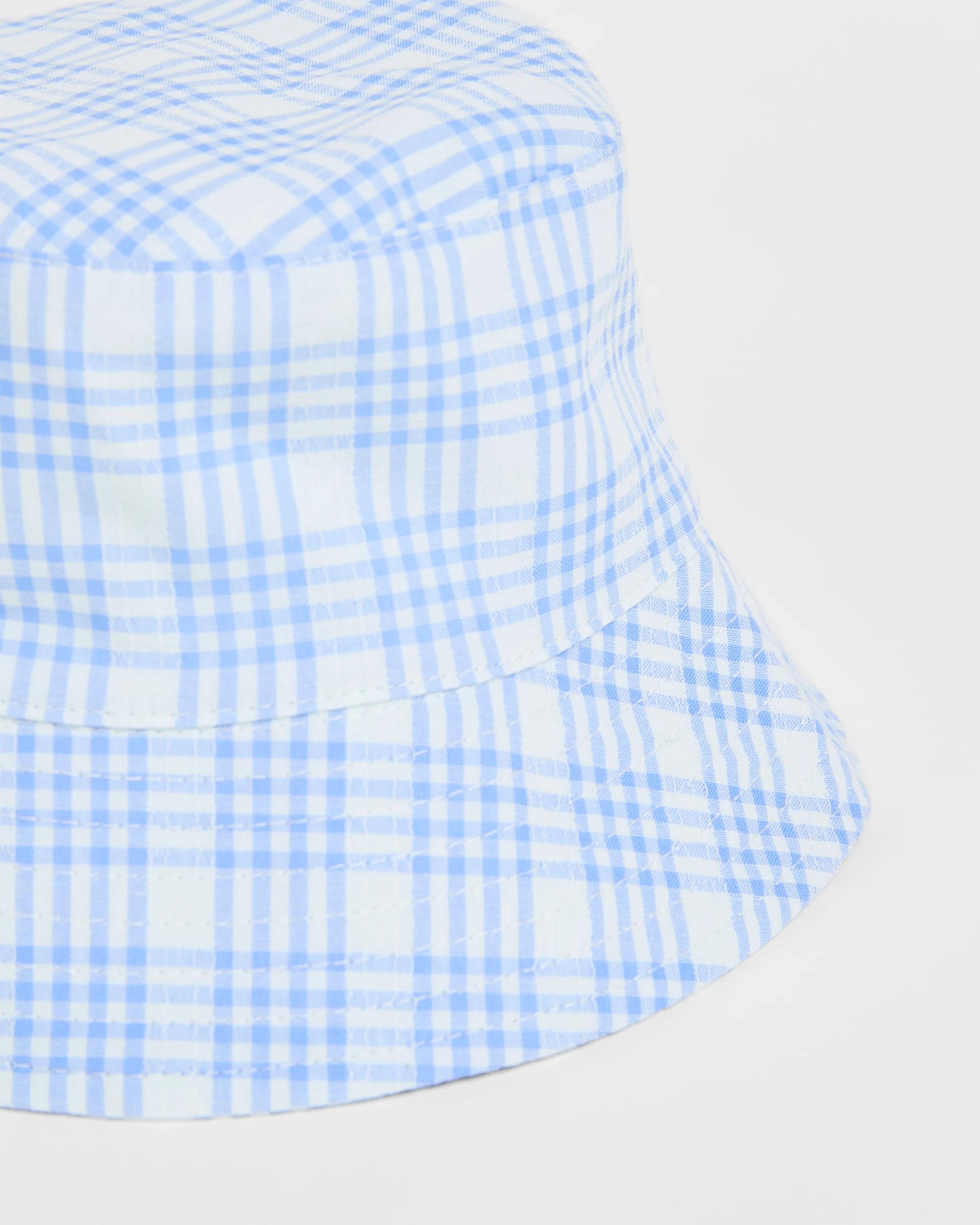 2 Target Baby Gingham Seersucker Bucket Hat BLUE, 2 of 2