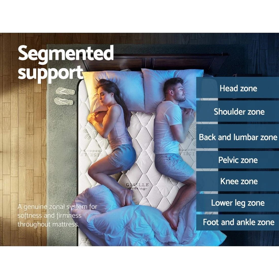 3 Giselle Bedding 28cm Mattress Super Firm Queen - Queen Bed - Multi, 3 of 8