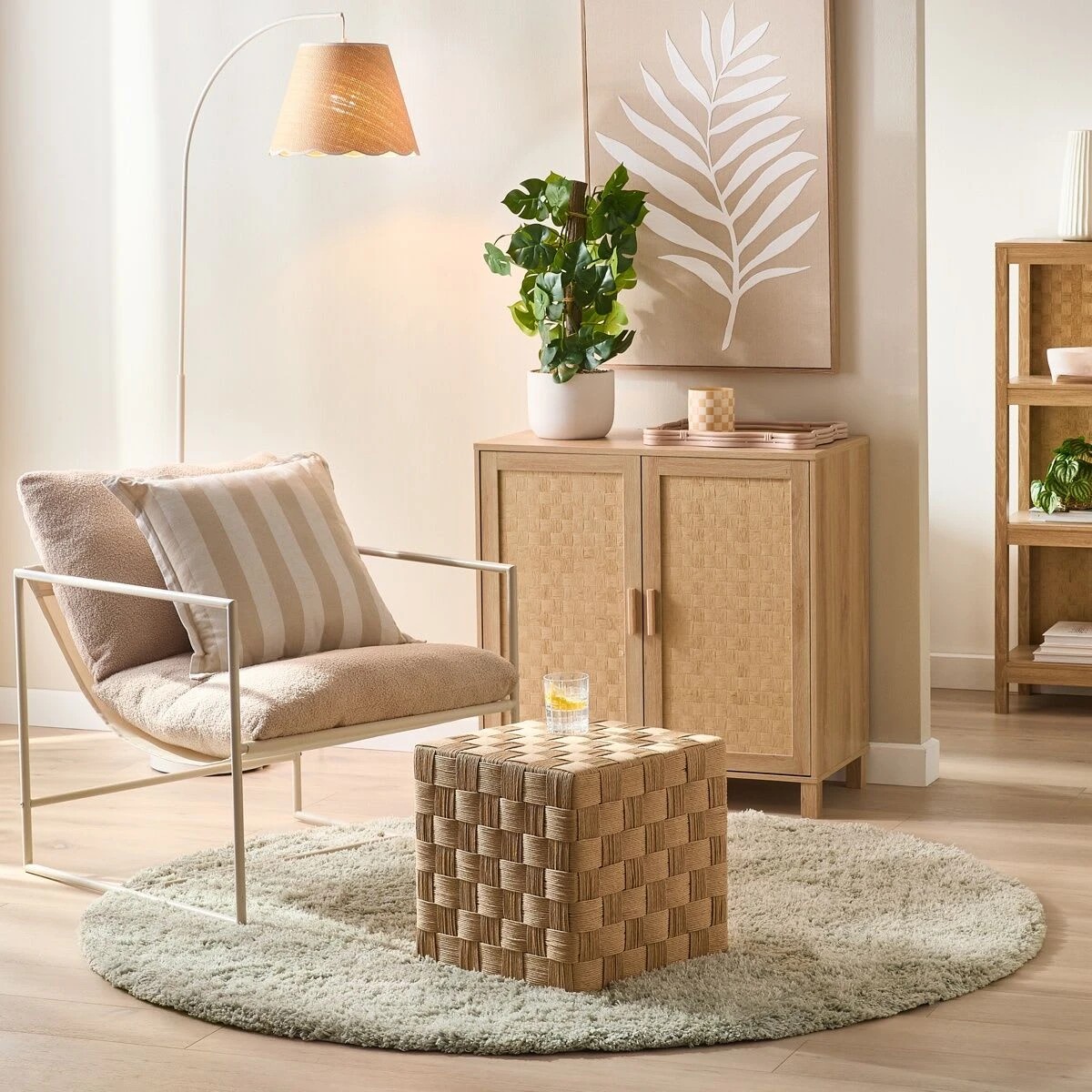 7 Flecked Rug - Sage, Round - 180cm, 7 of 7