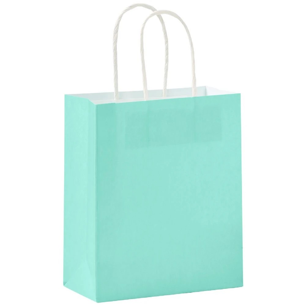 1 J. Burrows Kraft Bags Small Mint Green 25 Pack, 1 of 2