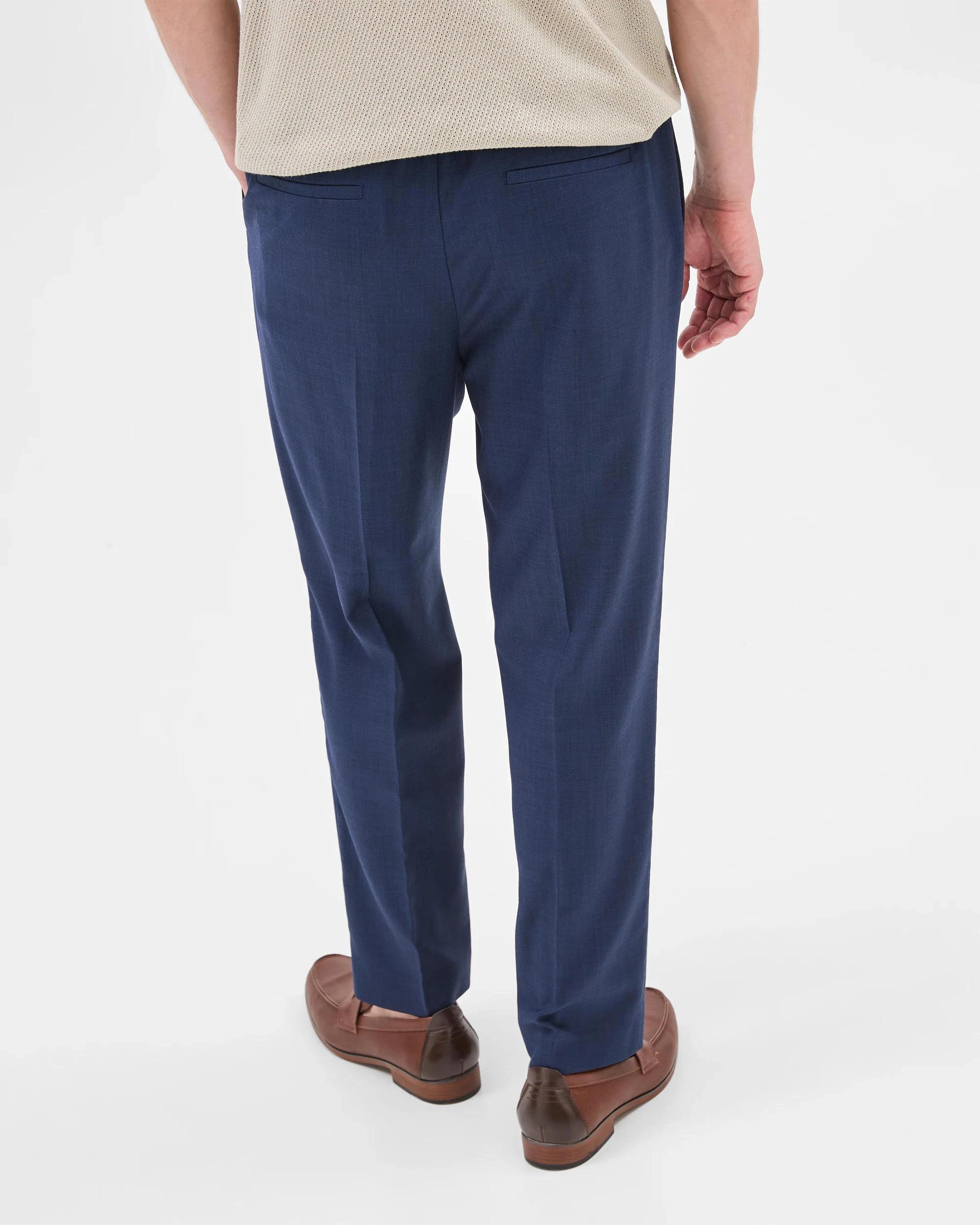 4 Elasticated Waist Pants - Preview NAVY MARLE, 4 of 9