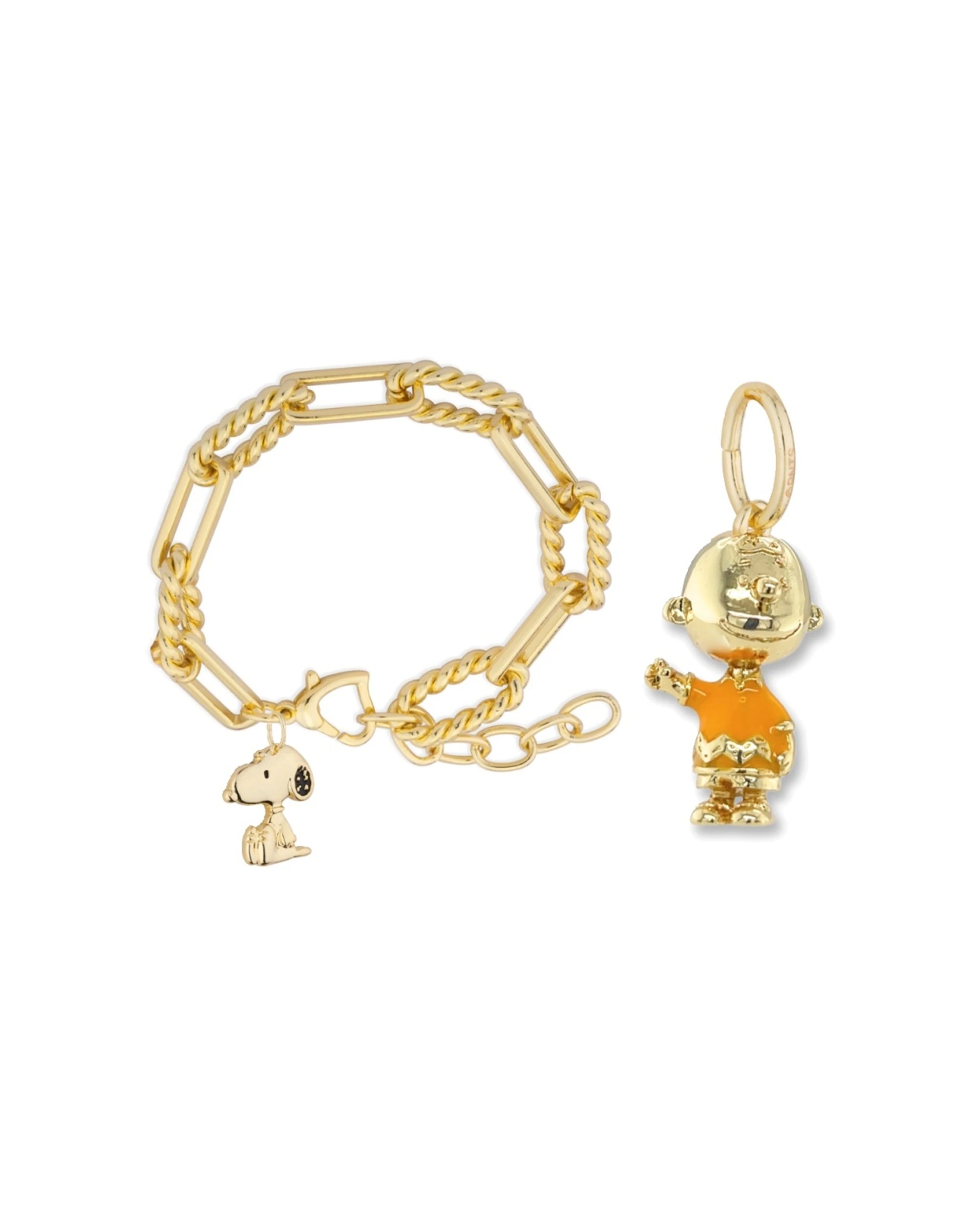 1 Couture Kingdom Peanuts Accessory Snoopy Bracelet Charm Jewellery - Gold, 1 of 4