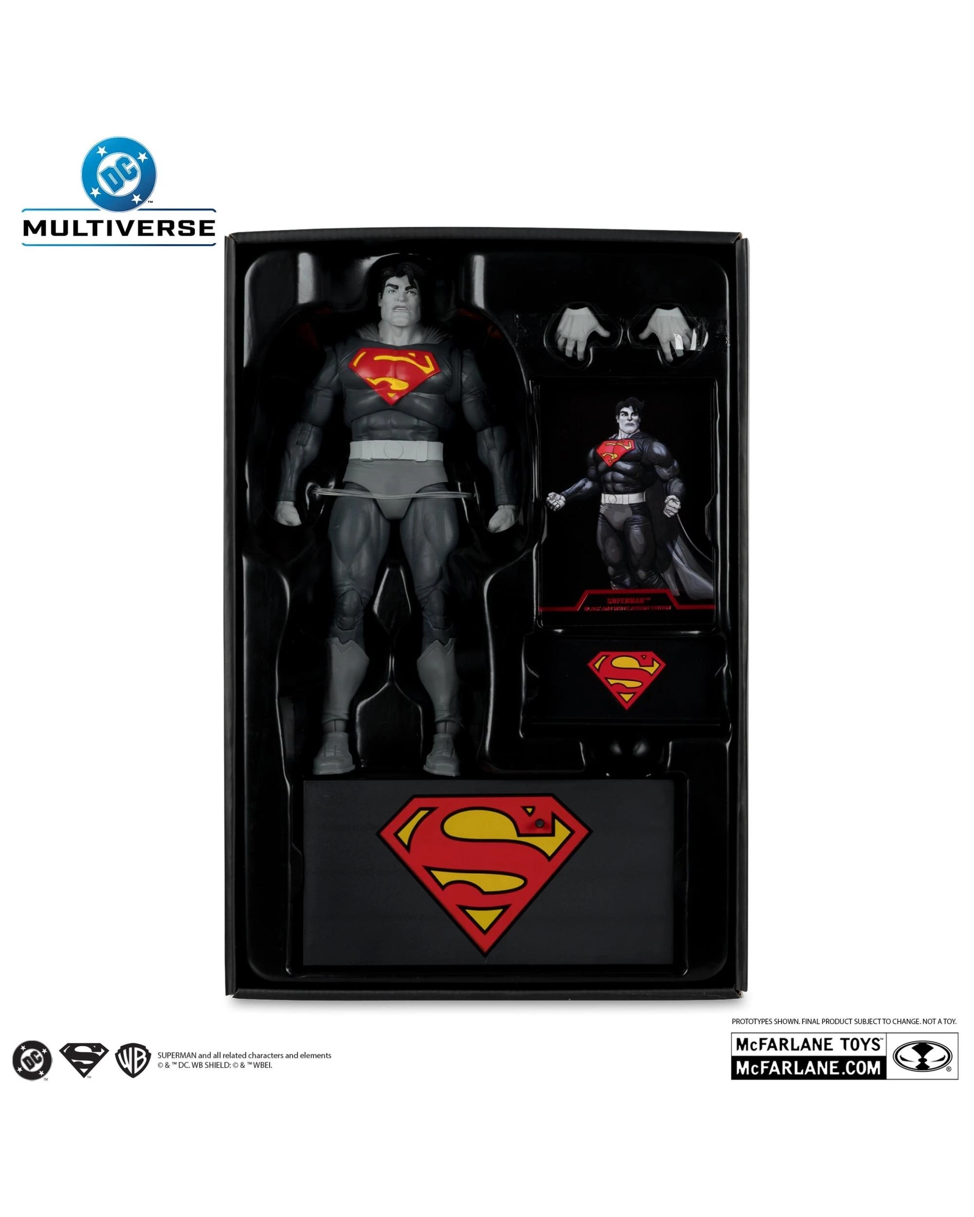 7 DC Multiverse Gold Label Superman Dark Knight Returns Black and White Accent Edition 7 inch Action Figure, 7 of 10