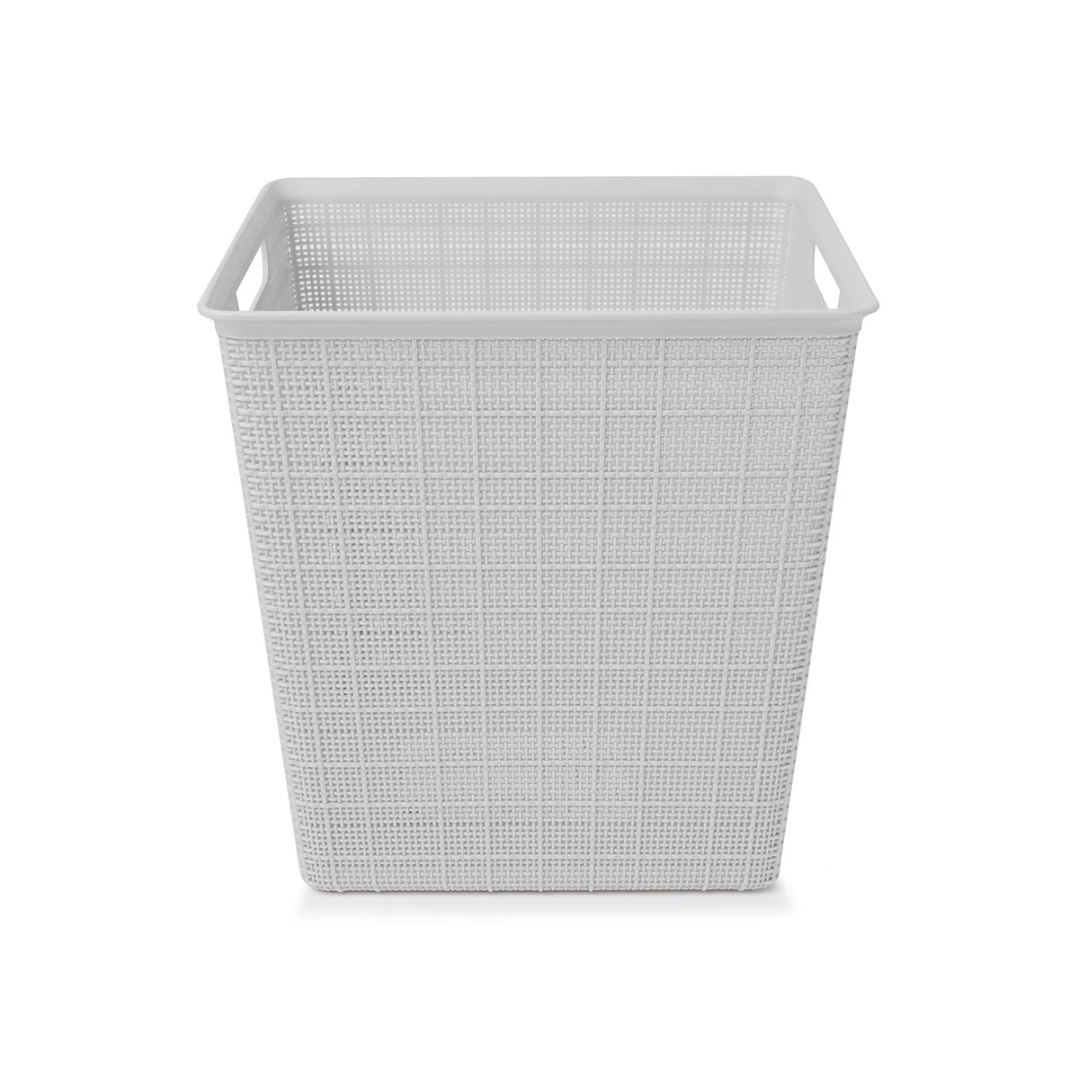 5 15.5L Square Linen Weave Basket - Grey, 5 of 7