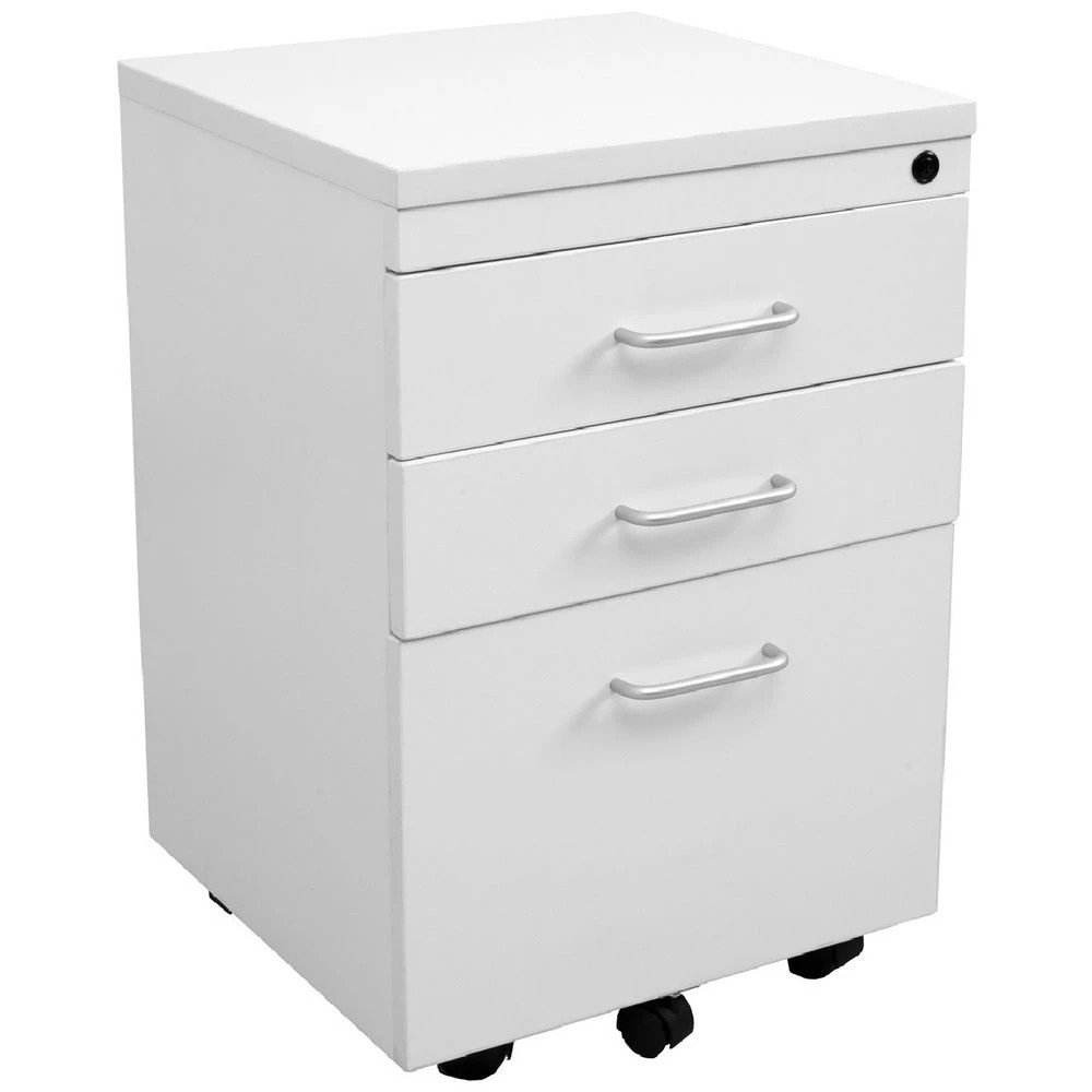 1 Rapid Span 3 Drawer Mobile Pedestal White Cabinets Pedestals, 1 of 6