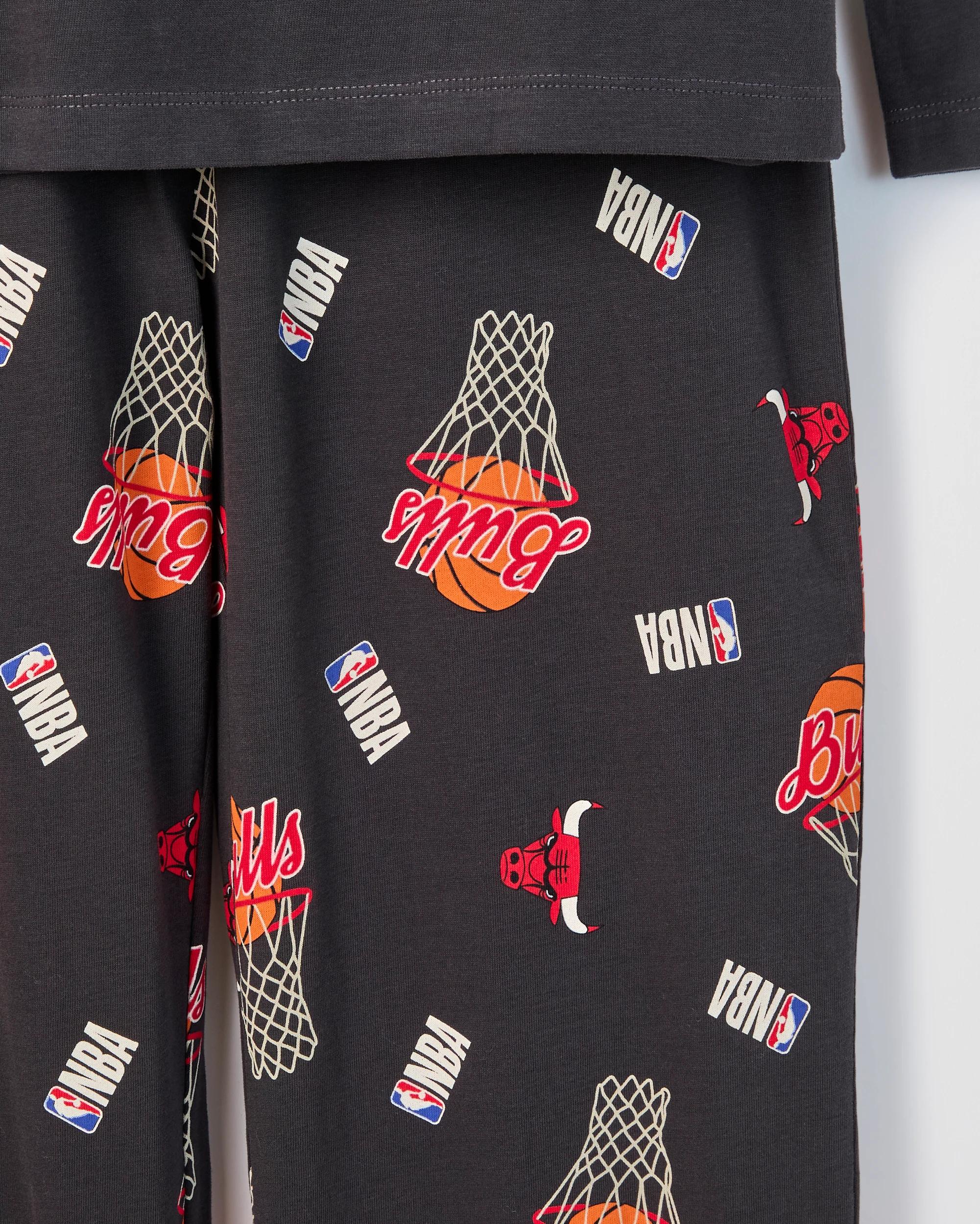 7 NBA Australian Cotton Jersey Older Boys Oversized Pyjama Set NBA BULLS, 7 of 9