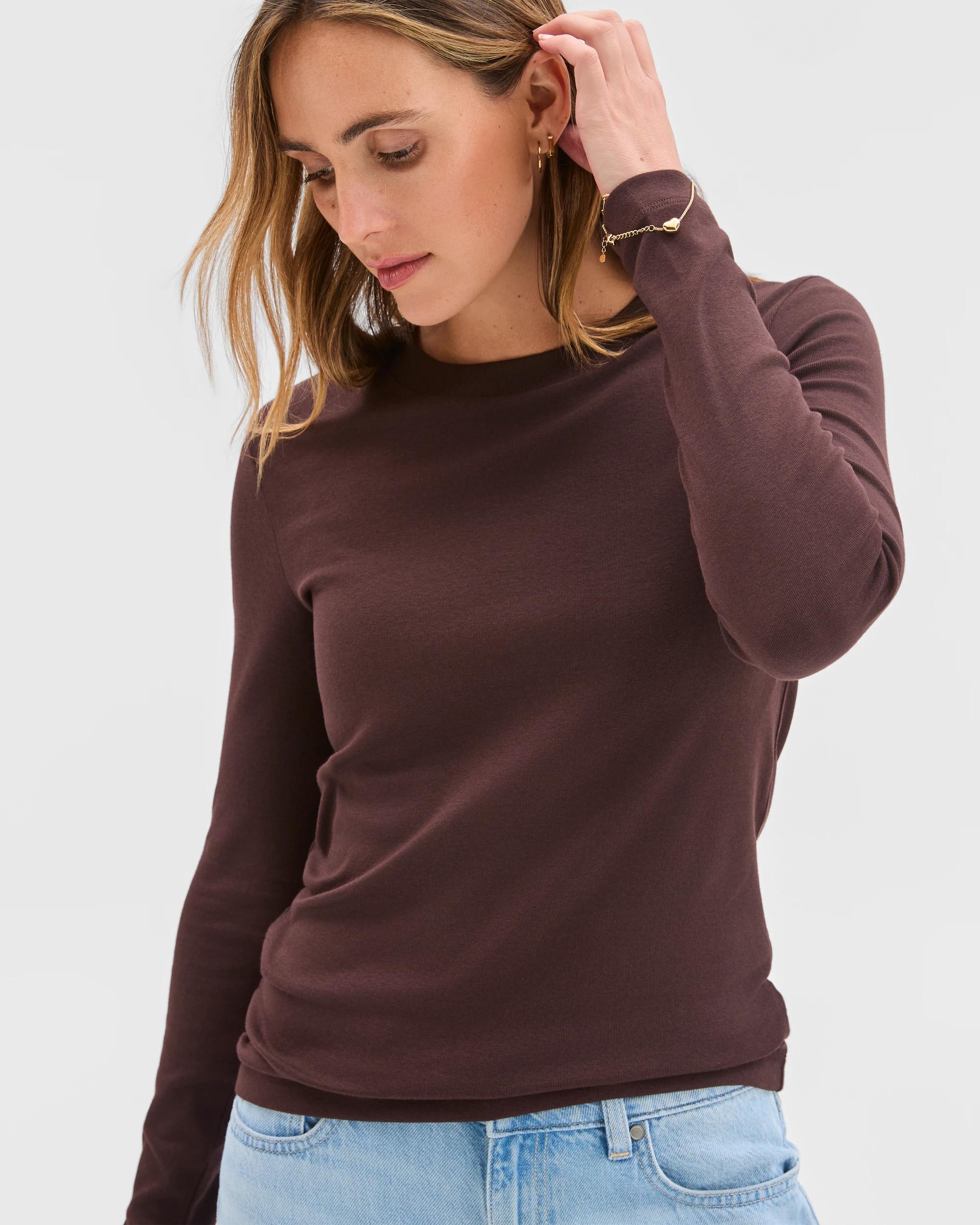 2 Target Woman Soft Touch Long Sleeve T-Shirt ESPRESSO, 2 of 6
