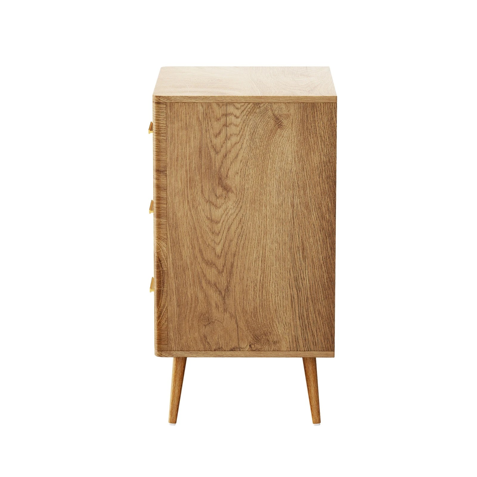 9 Oikiture 3 Chest Of Drawers Dresser Tallboy Storage Cabinet
 - Natural, 9 of 10