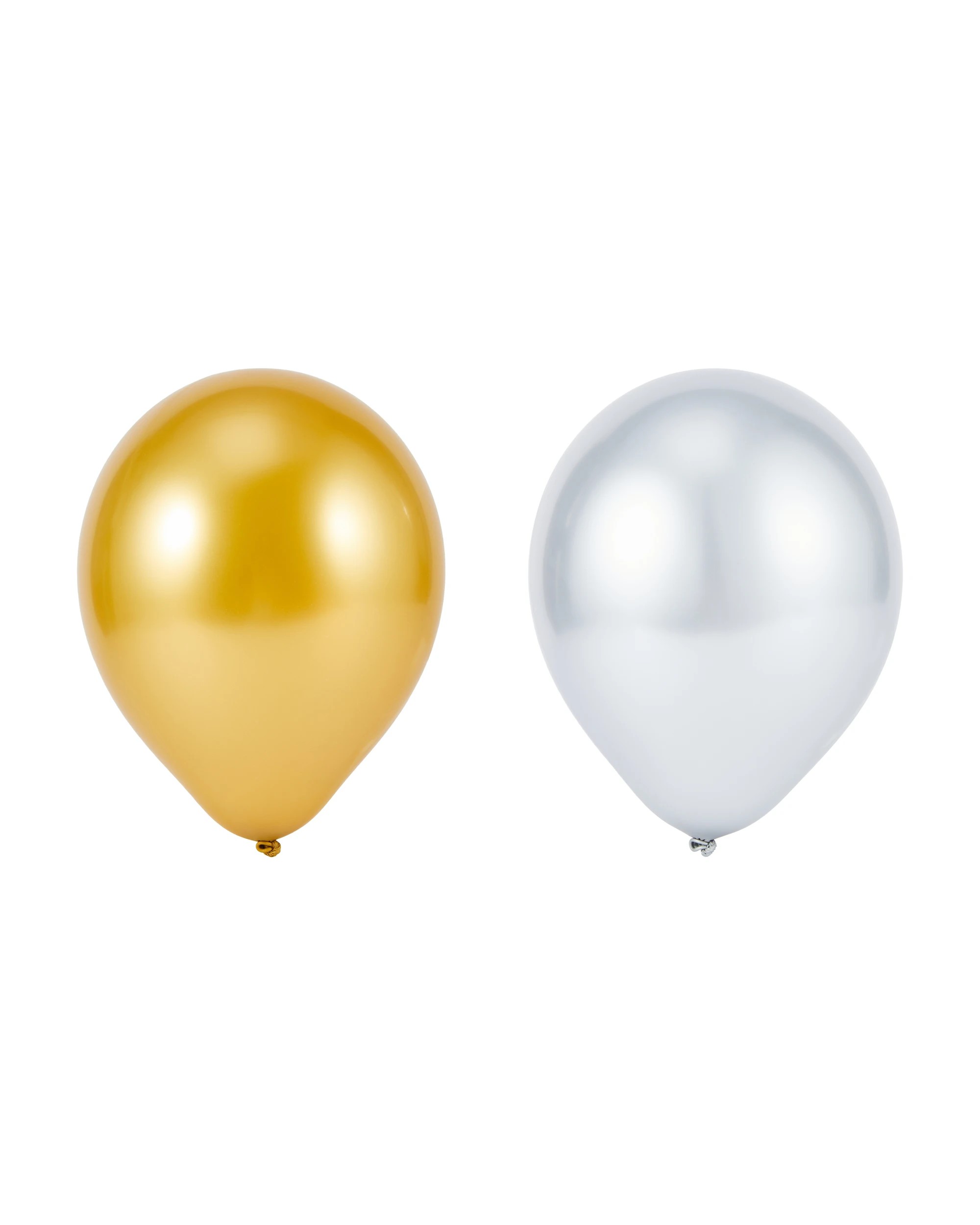 2 50 Piece Gold Look and Silver Look Chrome Balloons, 2 of 3