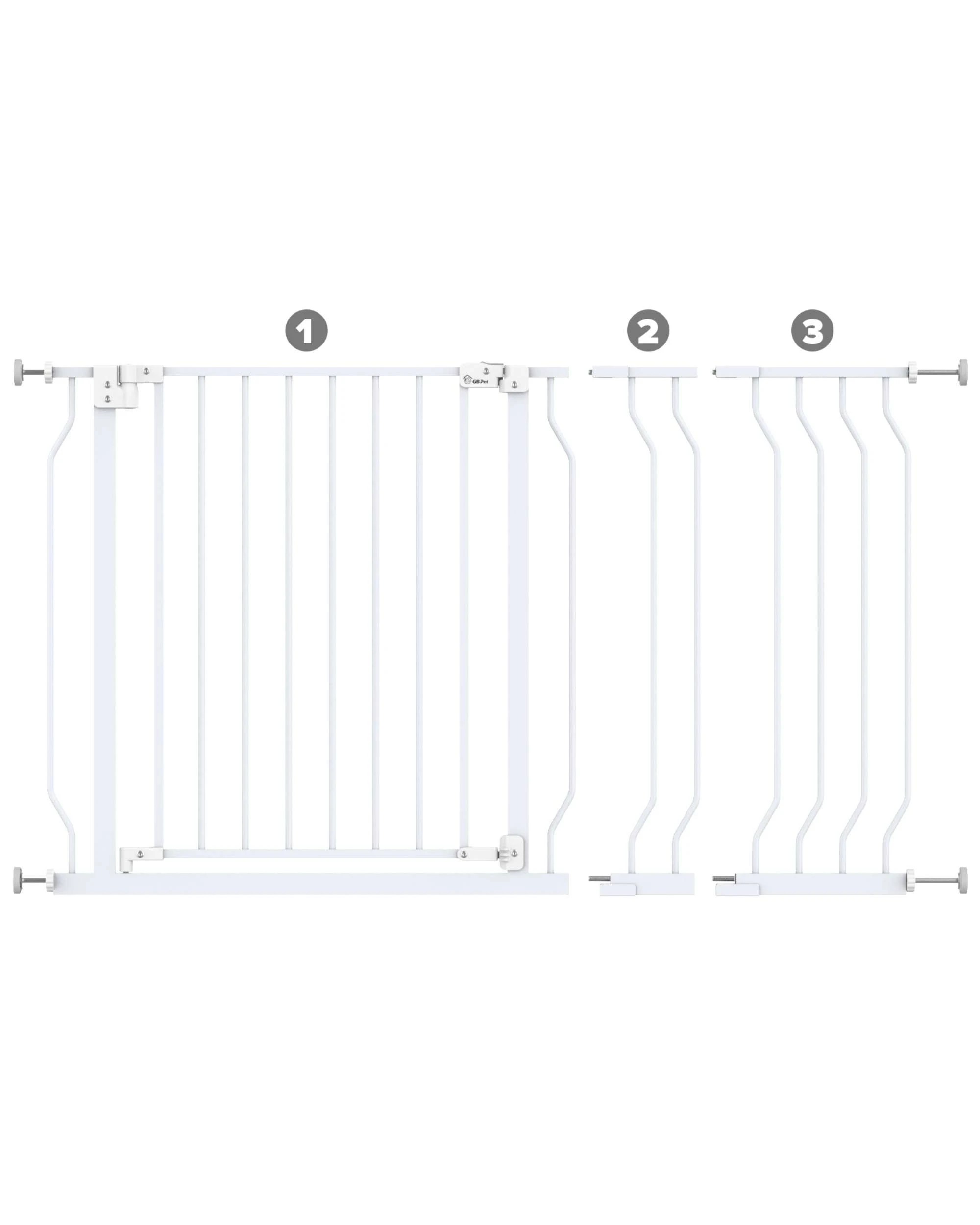 7 Pet Safety Gate 75-123cm Expandable Pet Door, 7 of 9
