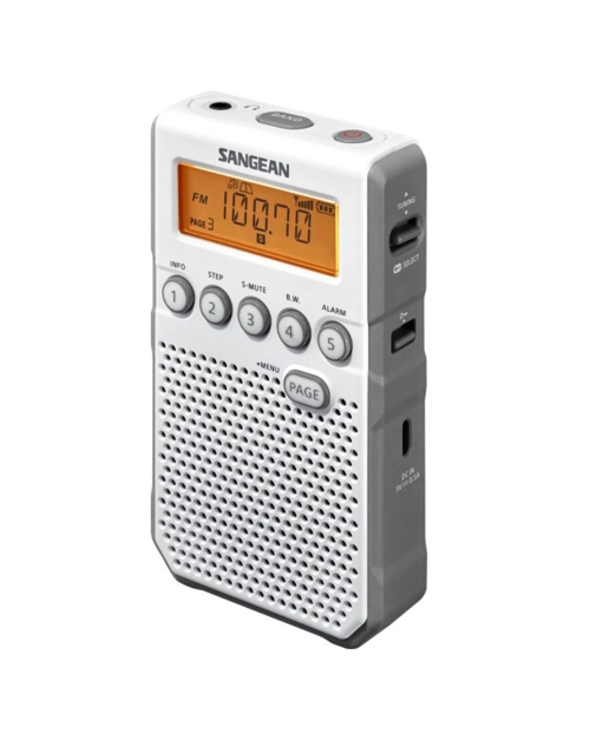 2 Sangean DT-800 Pocket Radio - White, 2 of 3