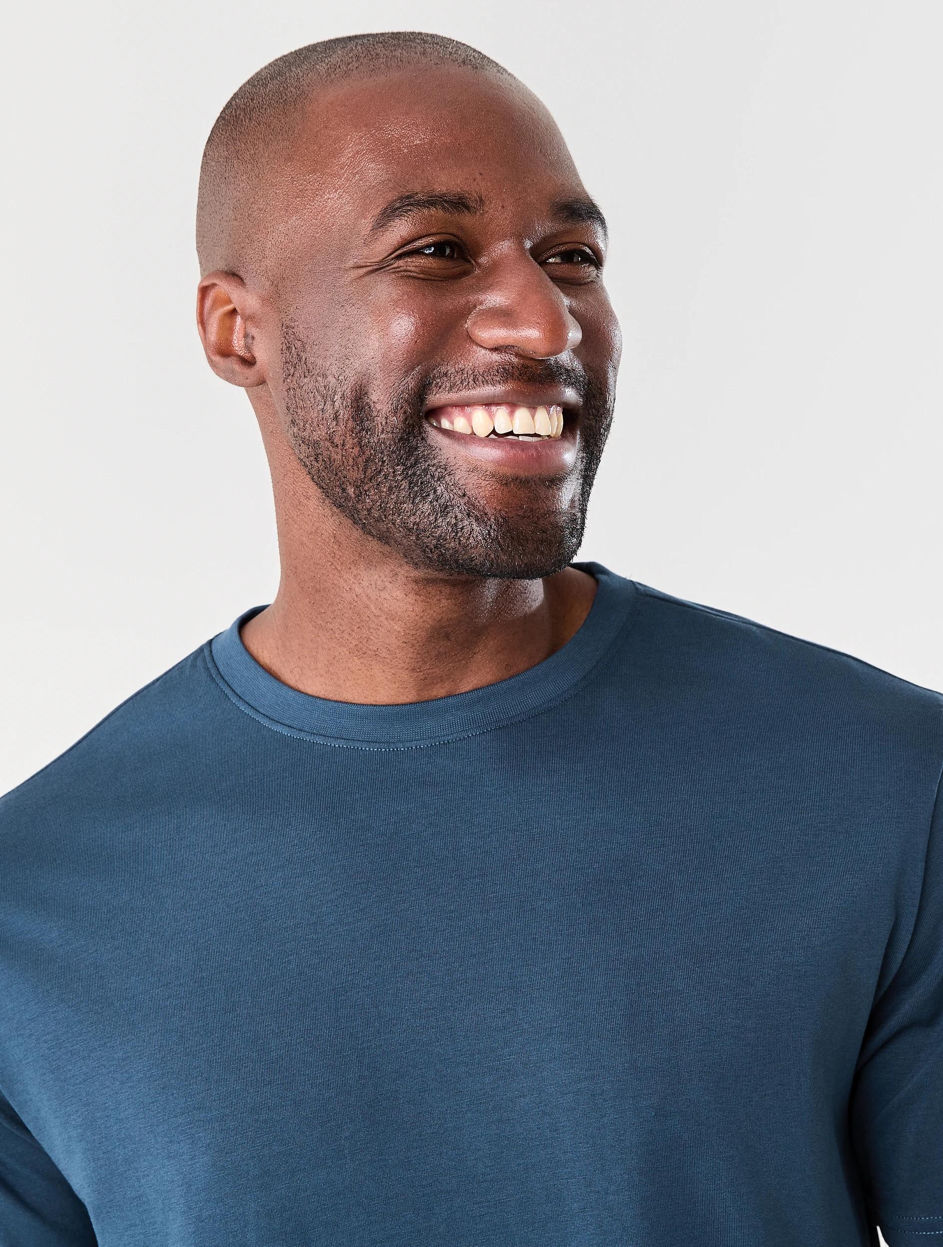 4 Australian Cotton Crew Neck T-shirt Insig Blue, 4 of 6