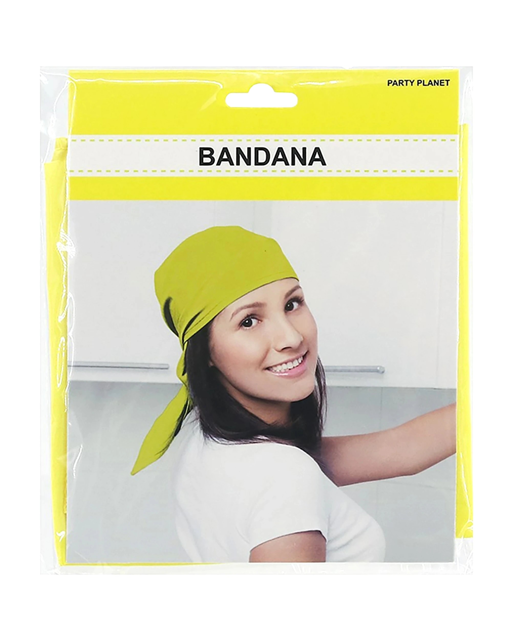 2 Party Planet Satin Bandana - Yellow, 2 of 3