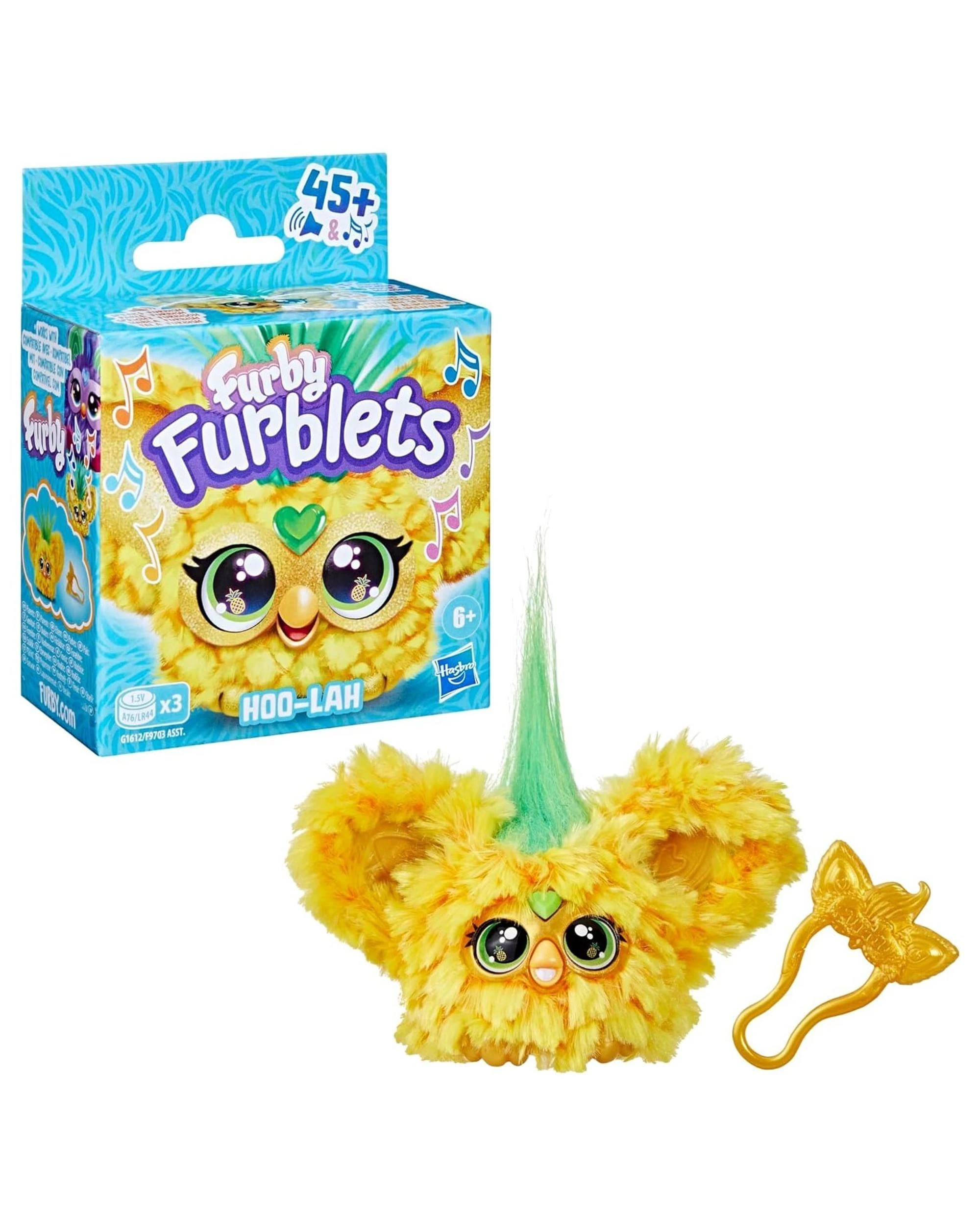 1 Furby Furblets Hoo-Lah Pineapple Furblet - Yellow, 1 of 10