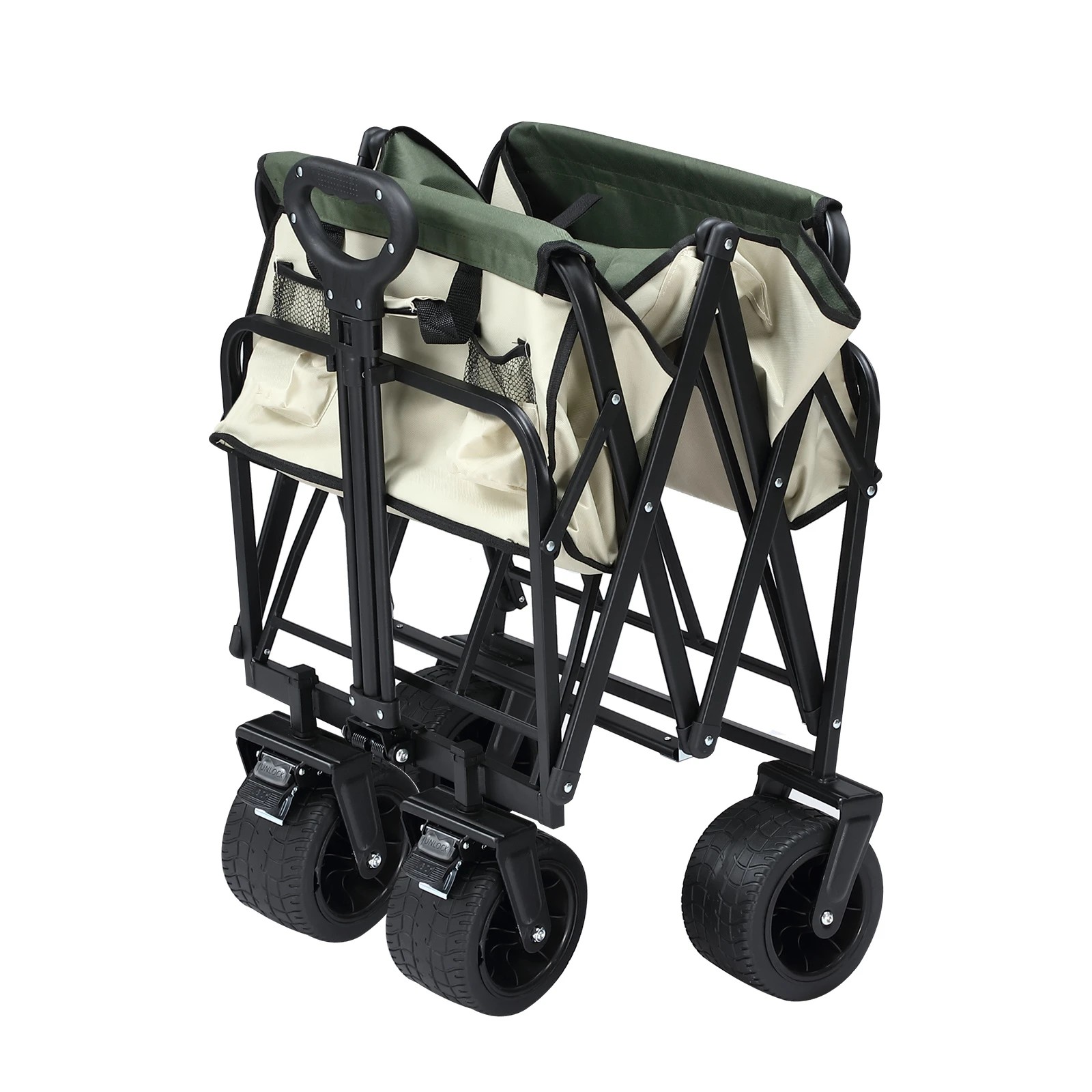 6 Ausway Garden Beach Cart Wagon Foldable Utility Shopping Trolley Trailer, 6 of 7