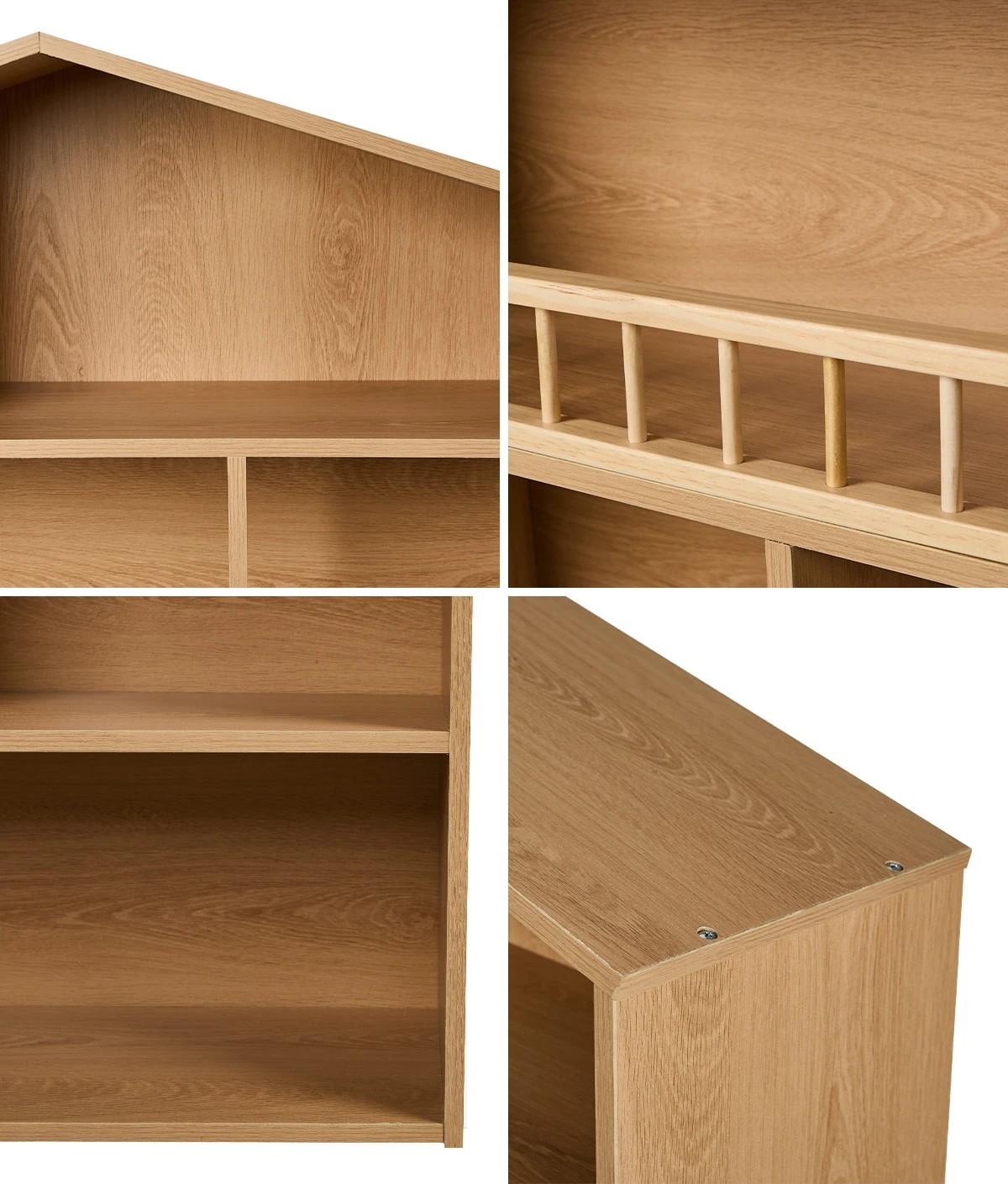 5 Oikiture Kids Bookshelf Toy Storage Children Bookcase Display Shelf Rack - Natural, 5 of 9