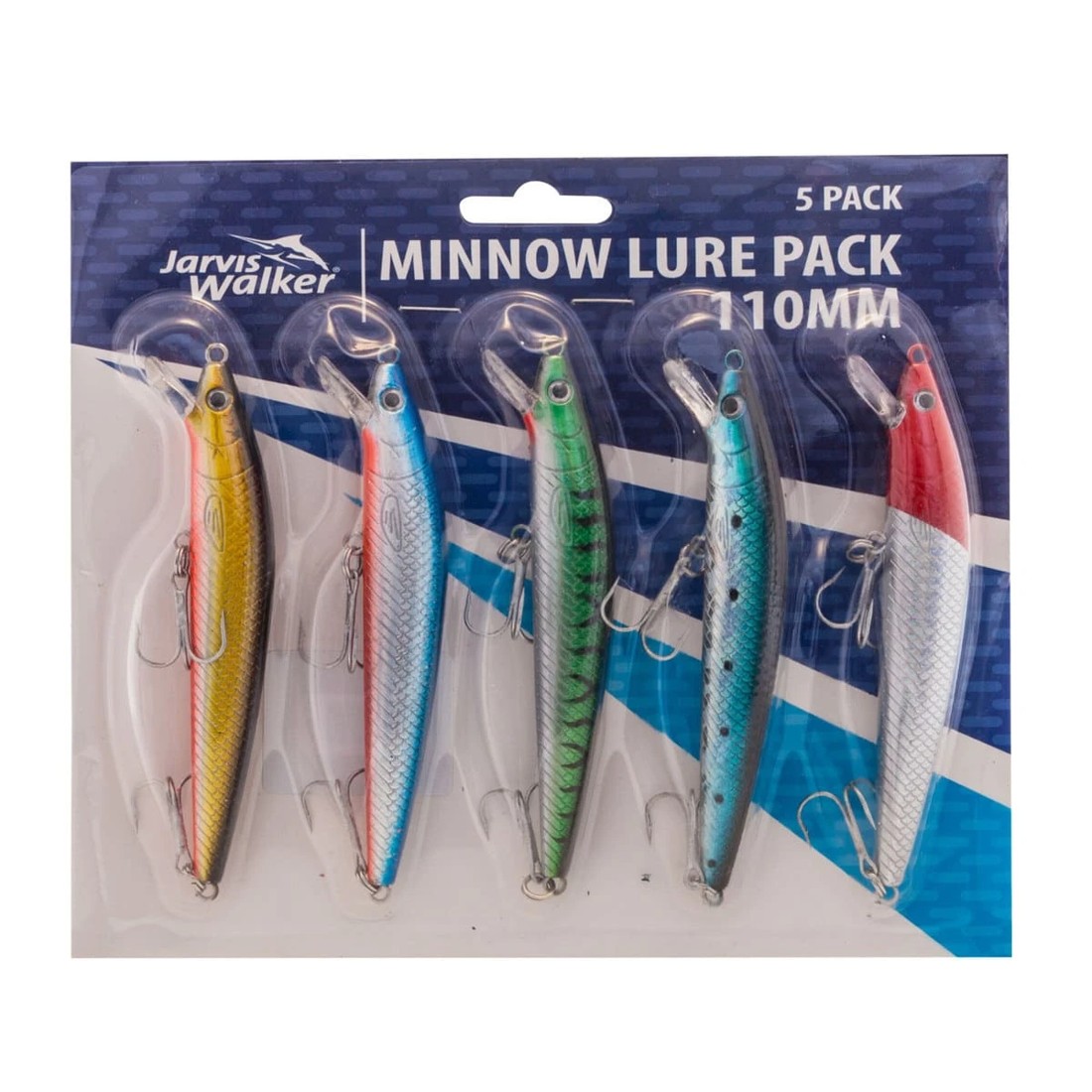 1 5 Pack Jarvis Walker 110mm Minnow Lures, 1 of 5