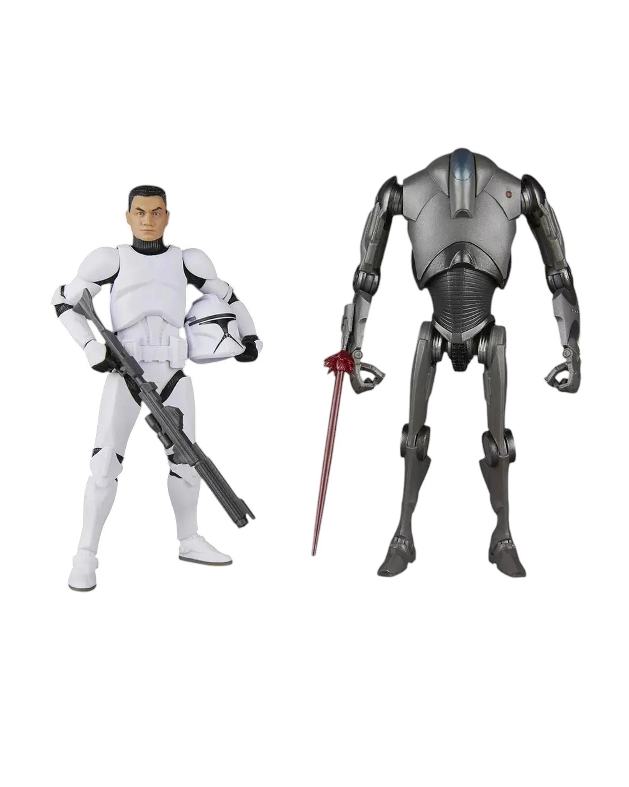 2 Star Wars The Black Series Attack of the Clones Phase I Clone Trooper and Super Battle Droid Action Figure, 2 of 10
