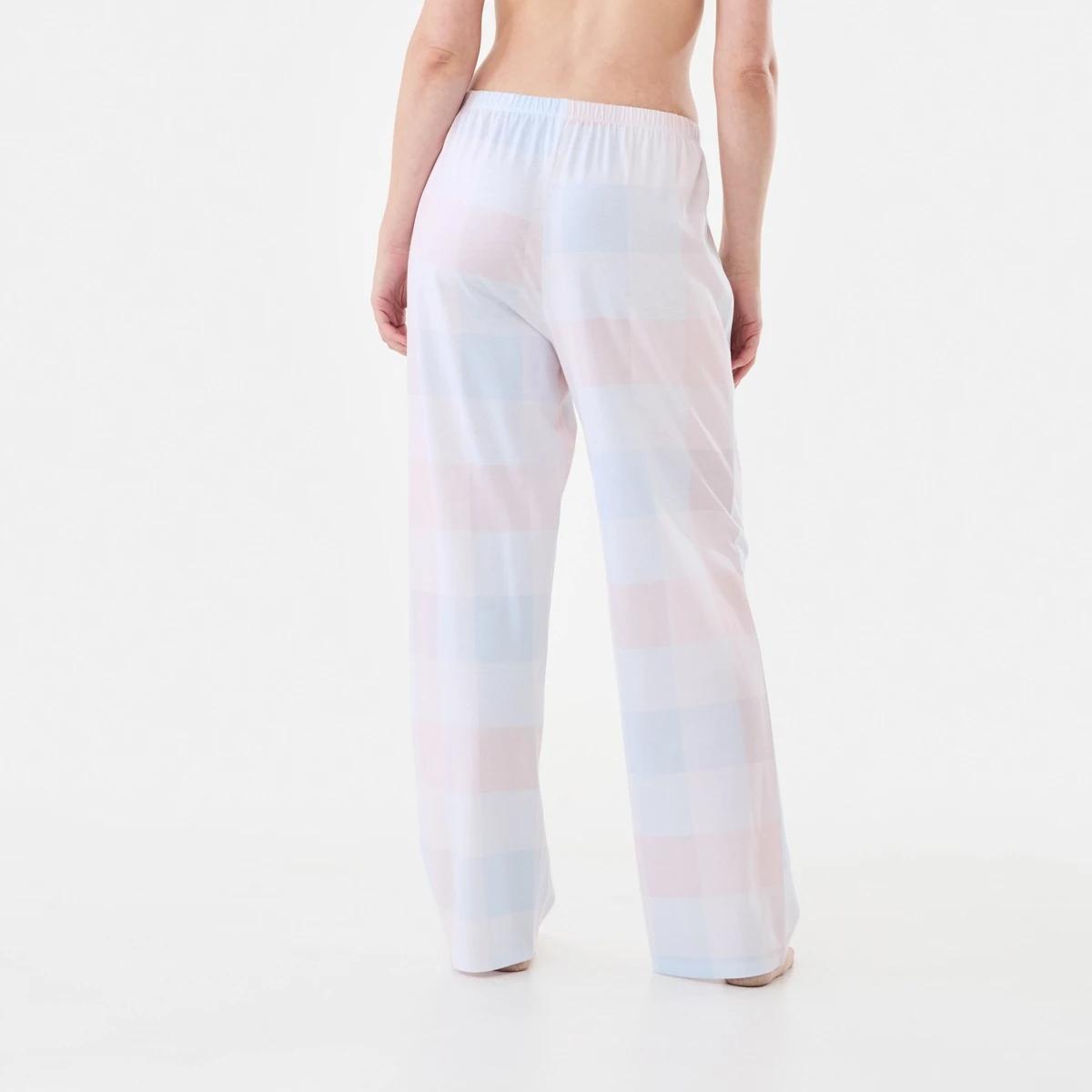 3 Printed Knit Pants Chk Blu Pk, 3 of 5