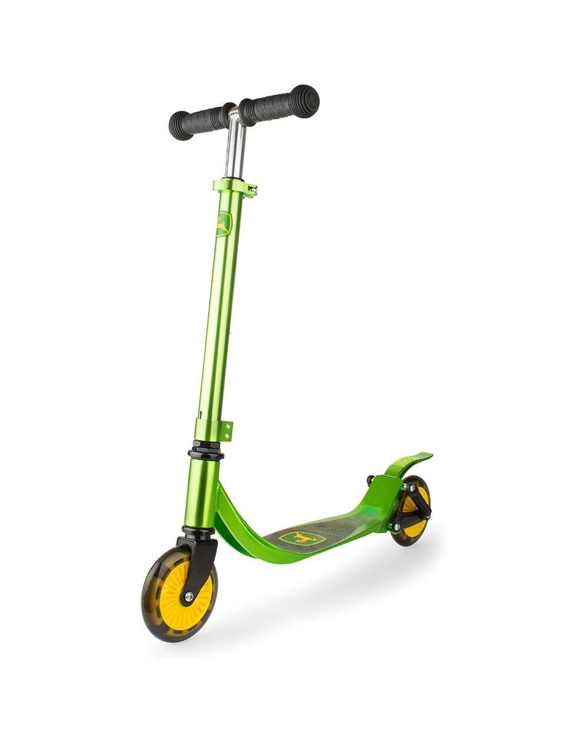 1 John Deere Kids Adjustable Push  Kick Ride On Scooter w Light Up Wheels 5y, 1 of 7