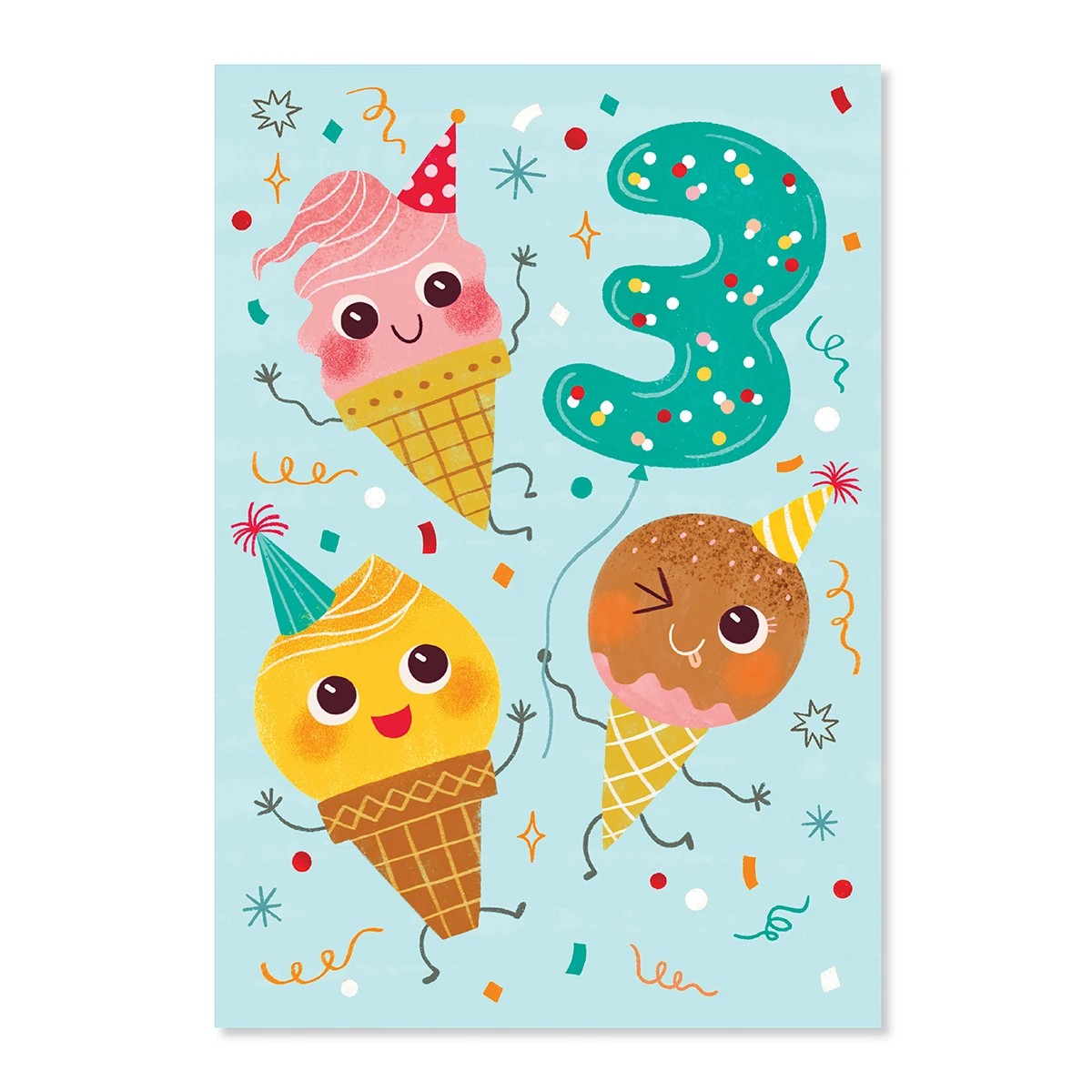 3 Connections from Hallmark 3rd Birthday Card - Icecreams, 3 of 3