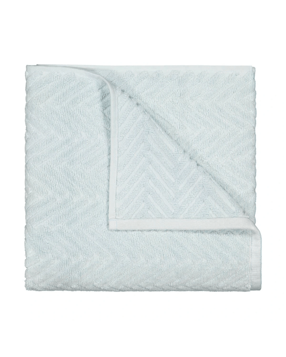 Chevron Cotton Bath Towel - Blue