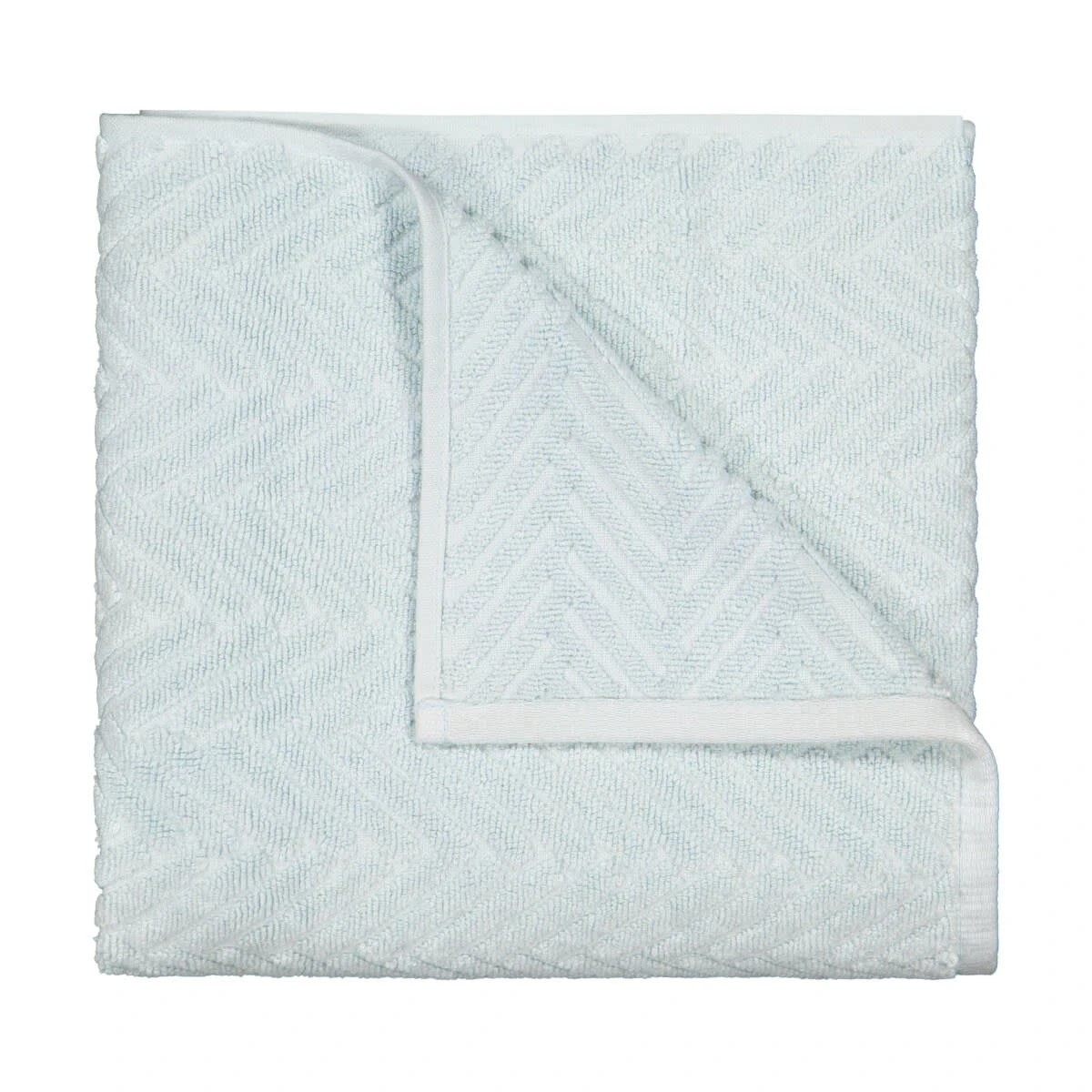 1 Chevron Cotton Bath Towel - Blue, 1 of 6