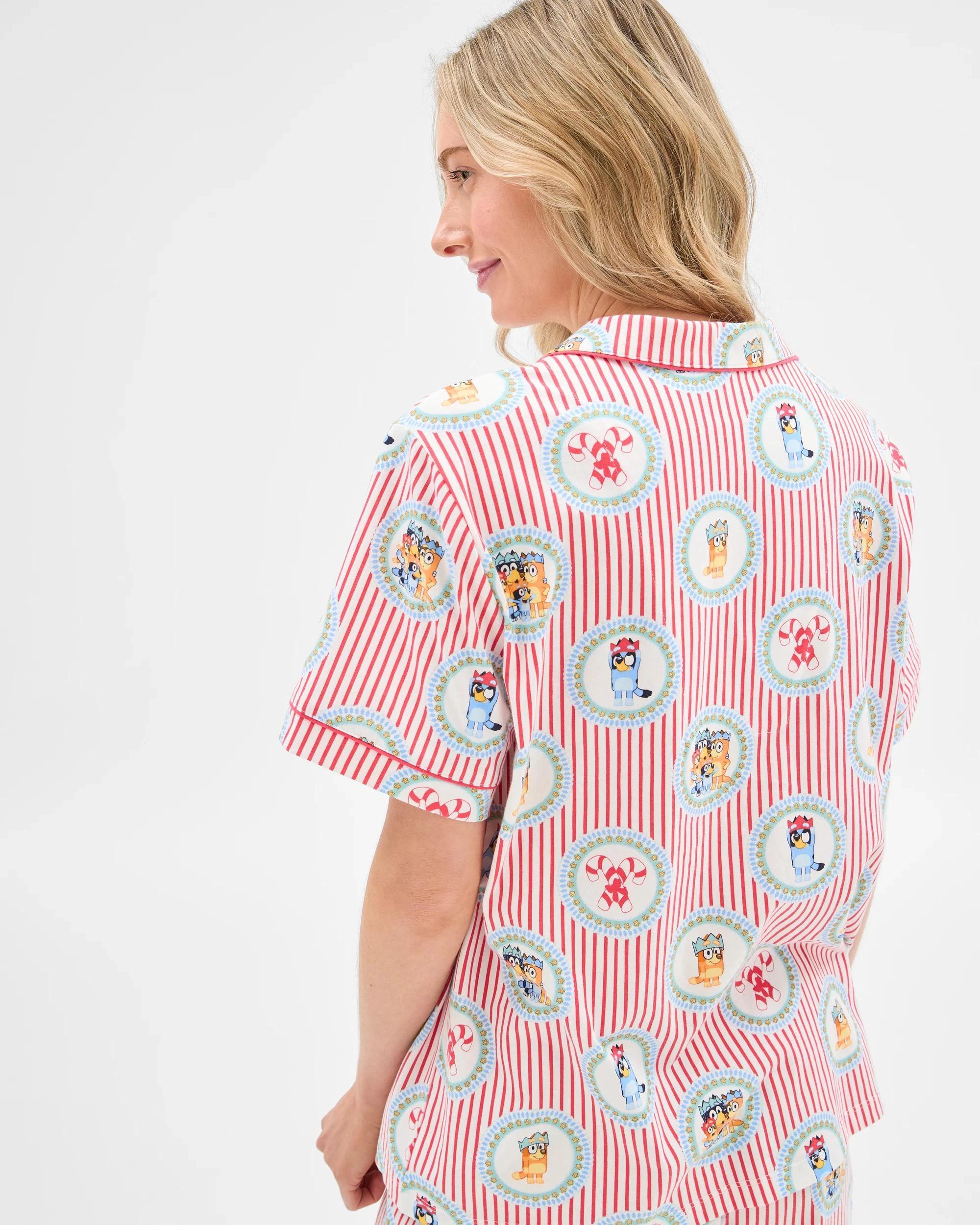 4 Family Matching Christmas Bluey Womens Australian Cotton Pyjama Set BLUEY, 4 of 9