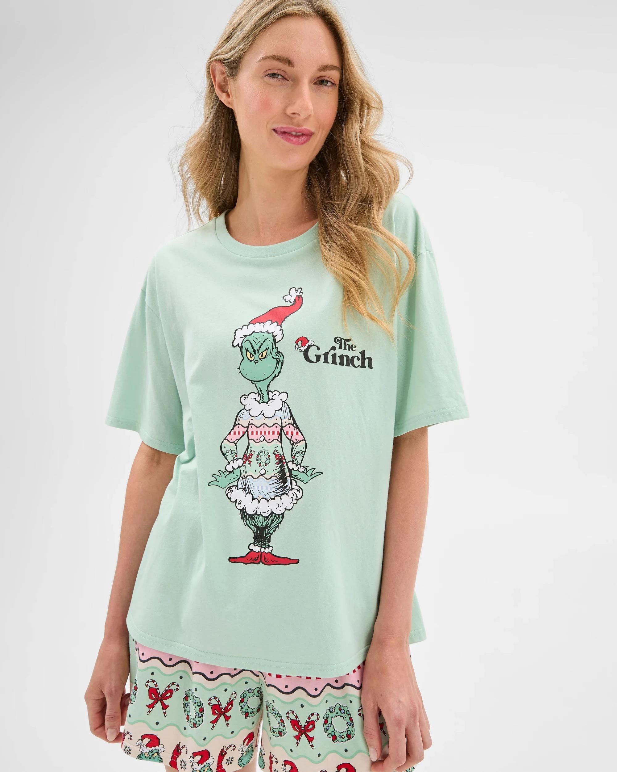1 Family Matching Christmas the Grinch Womens Cotton Pyjama Set 08 GRINCH, 1 of 8