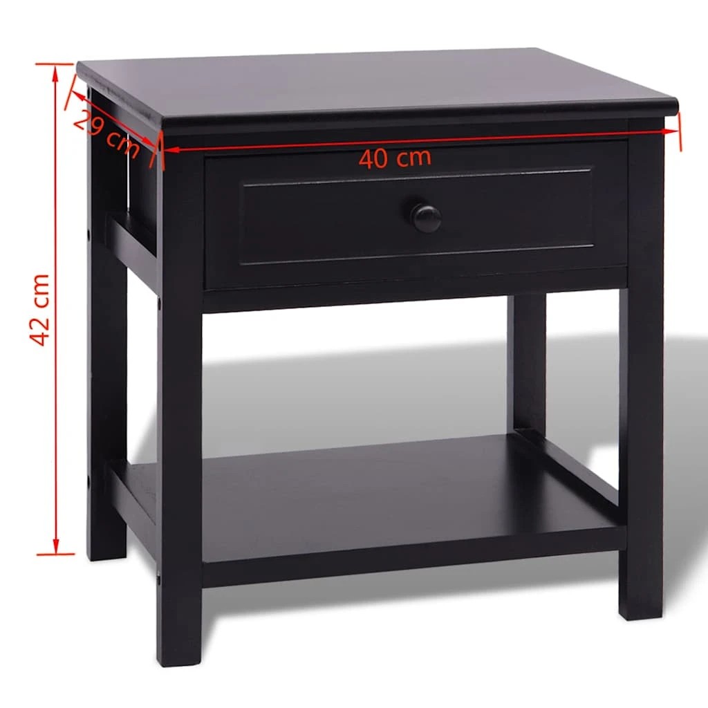 6 vidaXL Bedside cabinet Ample Storage - Black, 6 of 7