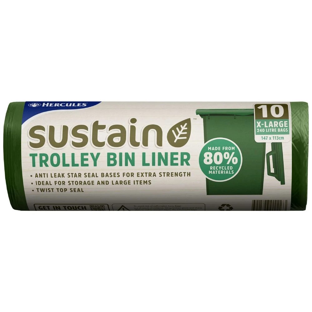 2 Hercules  Trolley Bin Liner Extra Large 240L 80 Pk, 2 of 2
