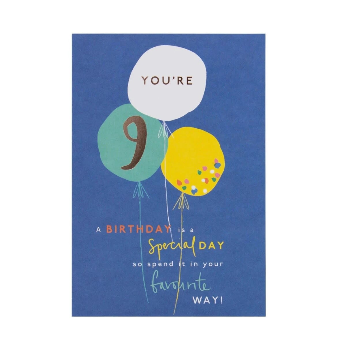 3 Connections from Hallmark 9th Birthday Card - Balloons, 3 of 3