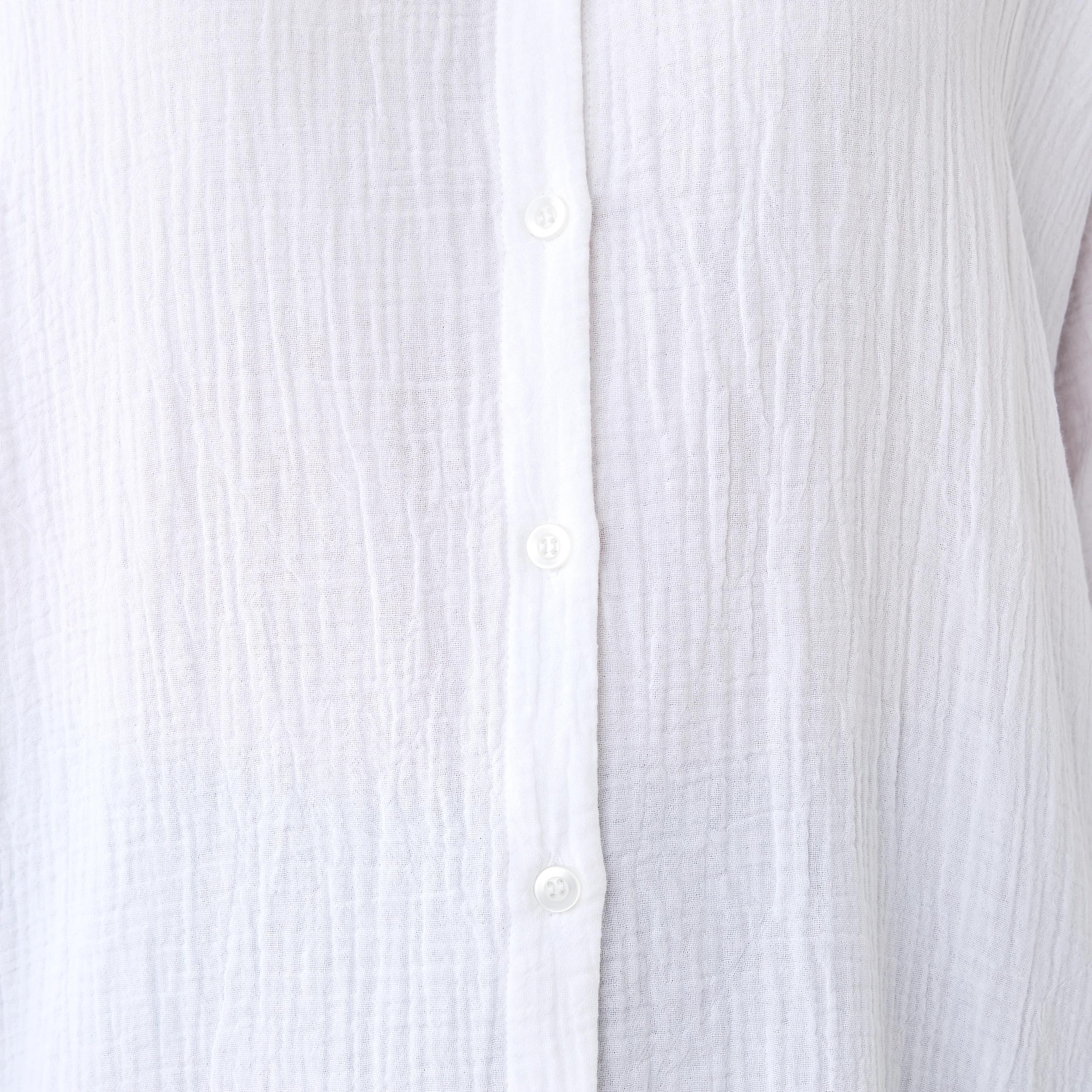 7 Long Sleeve Double Cloth Shirt White, 7 of 7